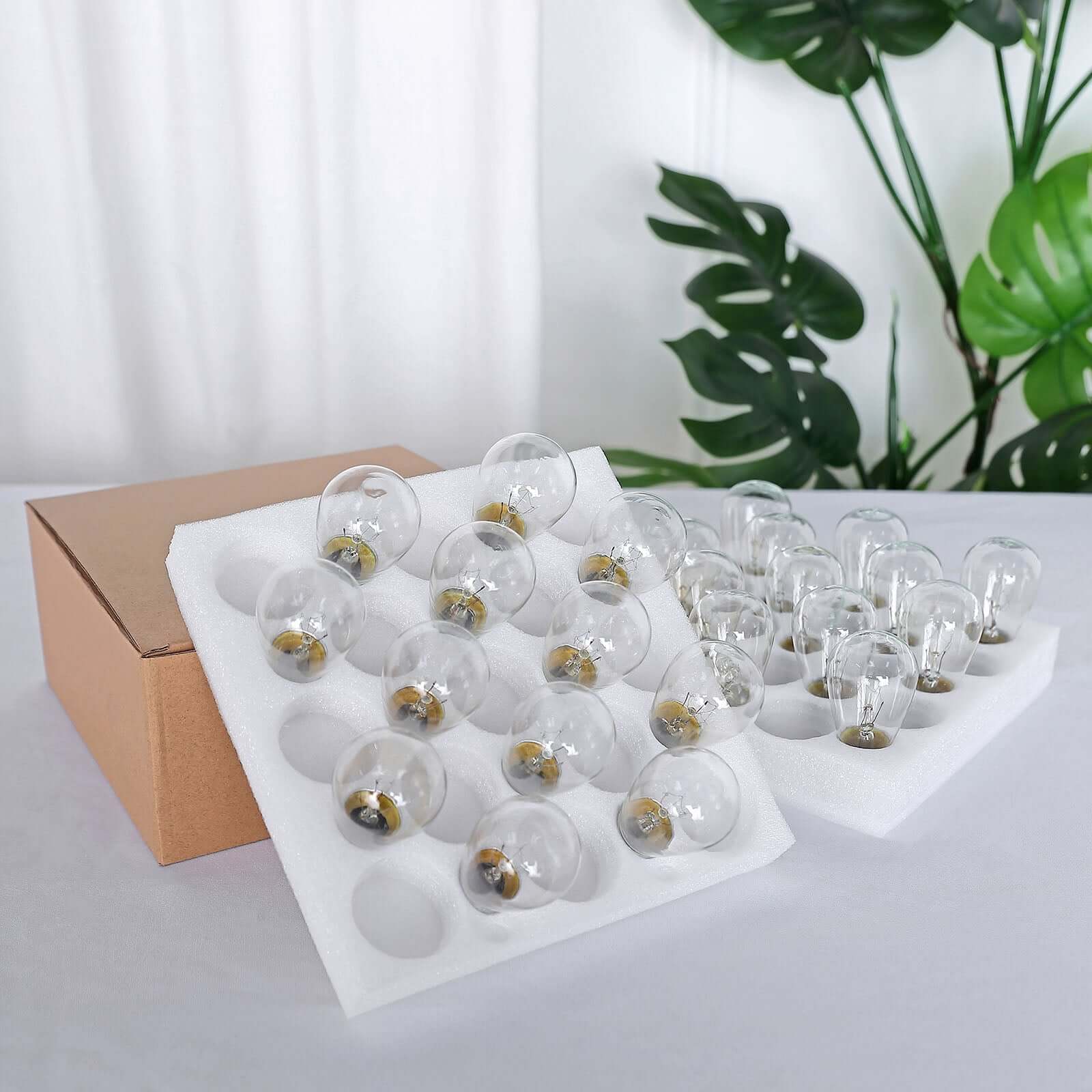 24 Pack 11W Incandescent Warm White S14 Outdoor String Light Bulbs + 1 Extra Replacement Bulb FREE