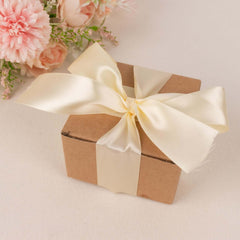 50 Yards 1.5" Ivory Single Face Decorative Satin Ribbon