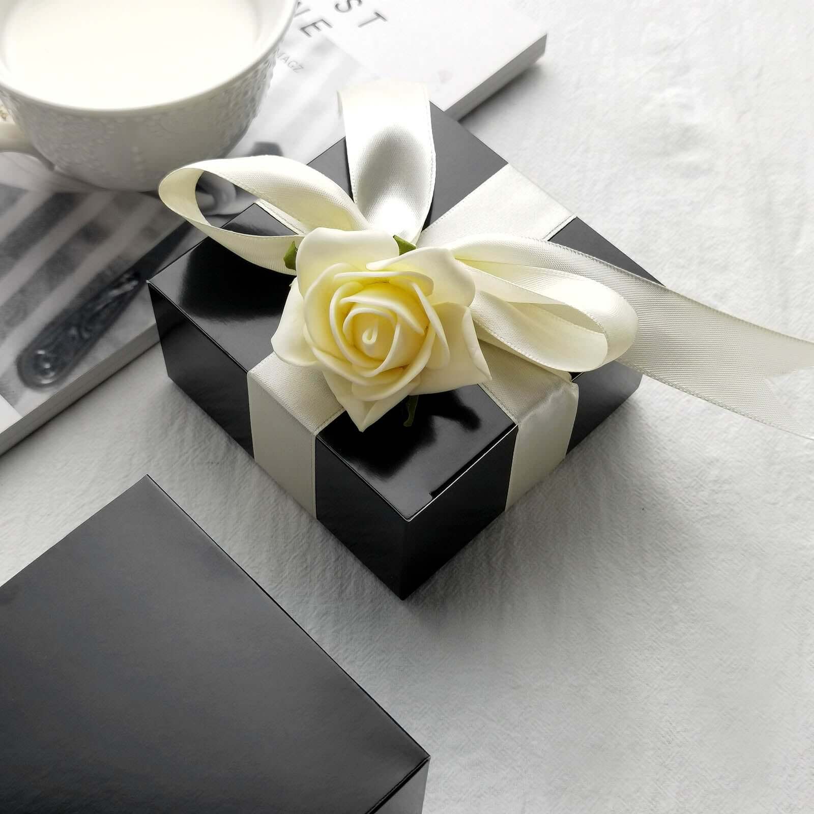 100 Pack 4"x4"x2" Black Cake Cupcake Party Favor Gift Boxes, DIY