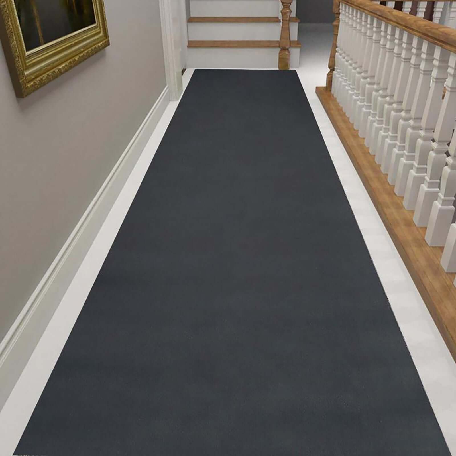 3ftx50ft Black Sparkle Glitter Wedding Aisle Runner, Non-Woven Red Carpet Runner Prom, Hollywood, Glam Parties