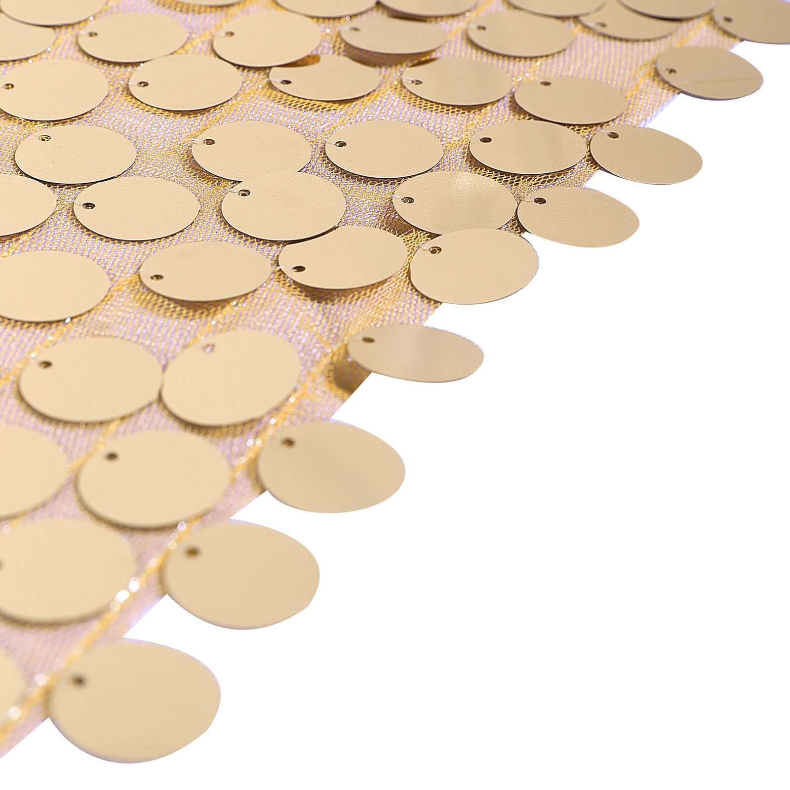 8ftx8ft Gold Big Payette Sequin Event Curtain Drapes, Backdrop Event Panel