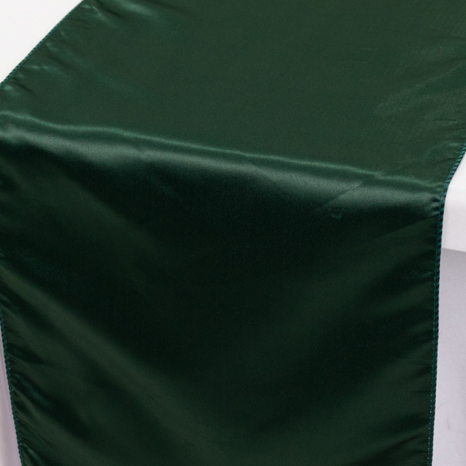 Lamour Satin 12"x108" Table Runner Hunter Emerald Green - Smooth & Lustrous Finish