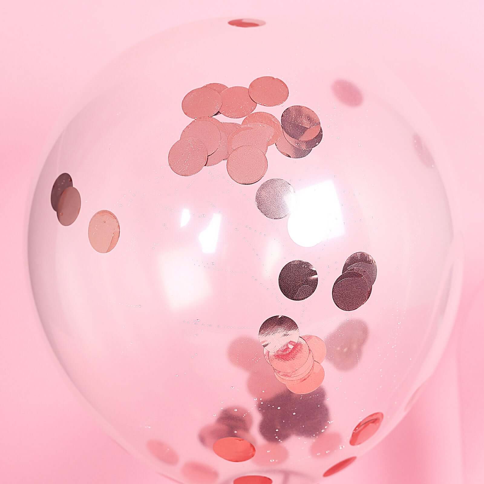Metallic Round Party Confetti 18G Bag Rose Gold Foil, Balloon Table Confetti Glitter Dots for Festive Weddings Baby Bridal Showers & Events