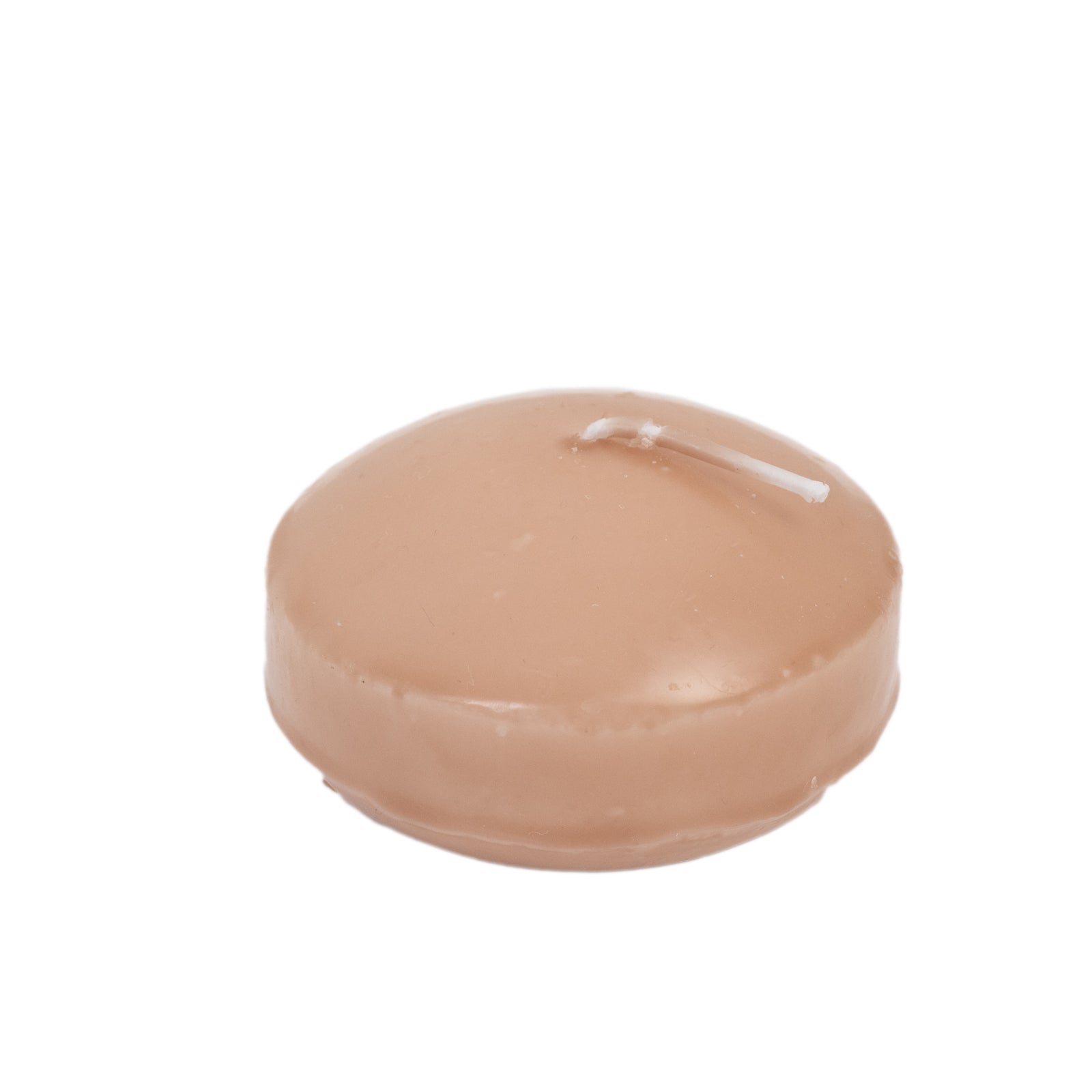 12 Pack 3" Beige Floating Candles, Unscented Dripless Wax Discs for Centerpieces
