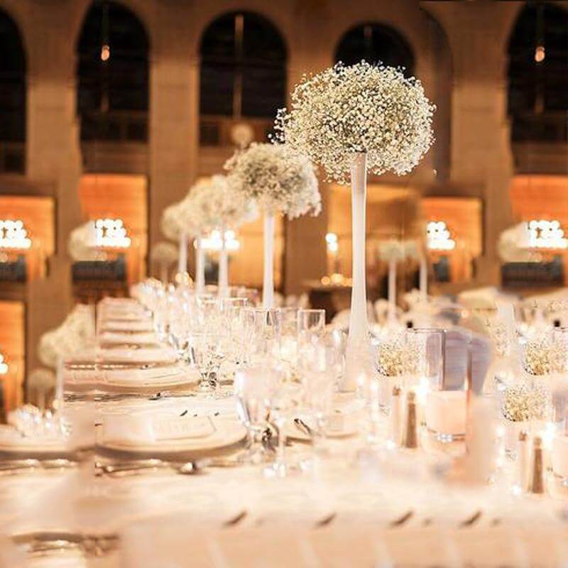 12-Pack Glass Eiffel Tower Flower Vases Clear - Tall Wedding Table Decor 24"