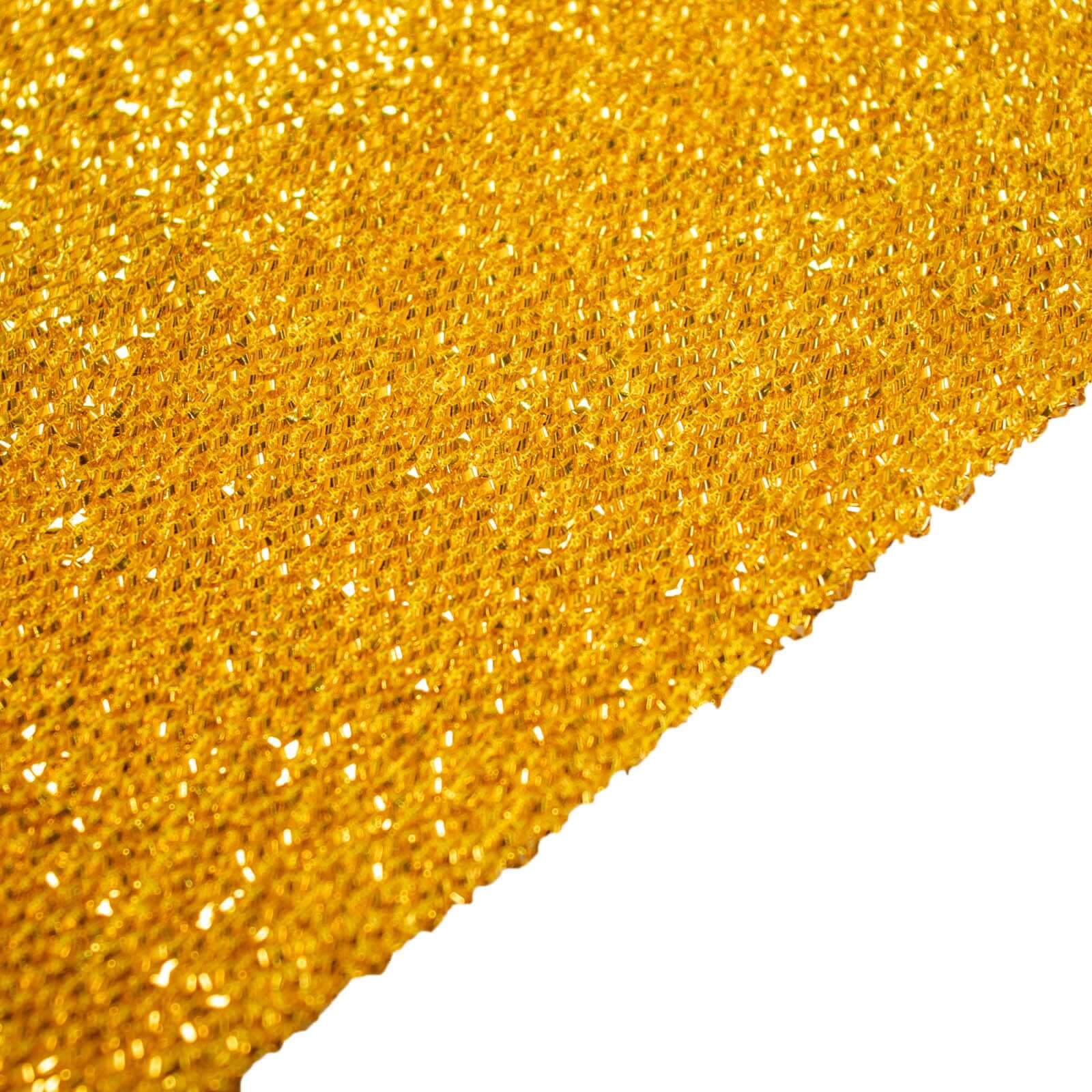 20ftx10ft Gold Metallic Shimmer Tinsel Event Curtain Drapes, Backdrop Event Panel