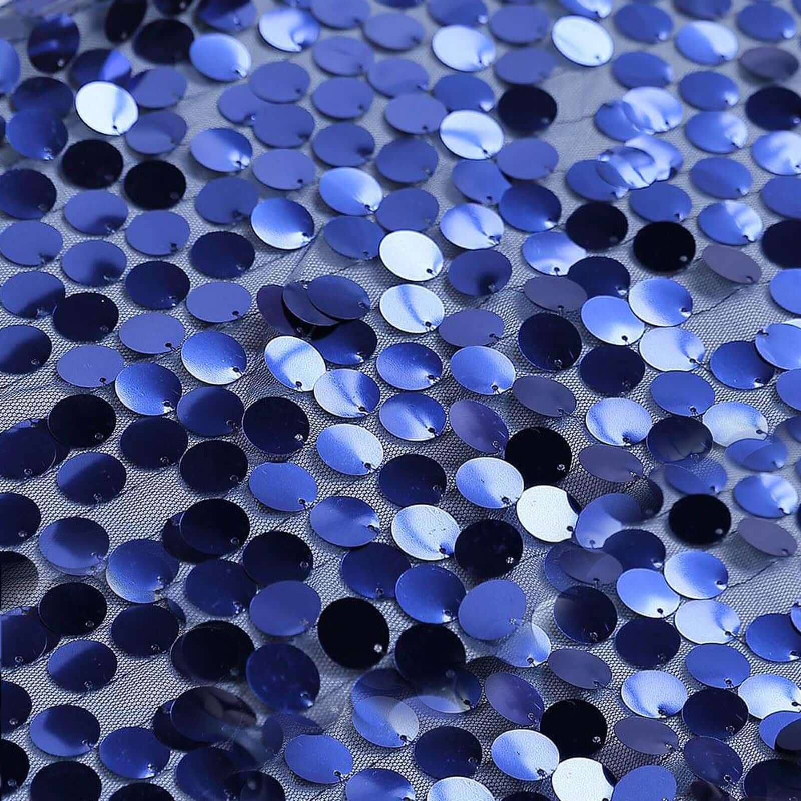 Big Payette Sequin 13"x108" Table Runner Navy Blue - Dazzling Design