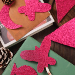 10 Pack 12"x10" Self-Adhesive Glitter DIY Craft Foam Sheets Hot Pink