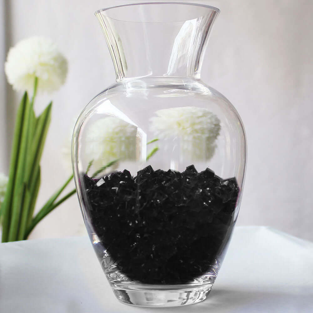 300 Pcs Acrylic Ice Bead Vase Fillers Large Black - Stylish DIY Craft Crystals for Event Decor & Wedding Tables