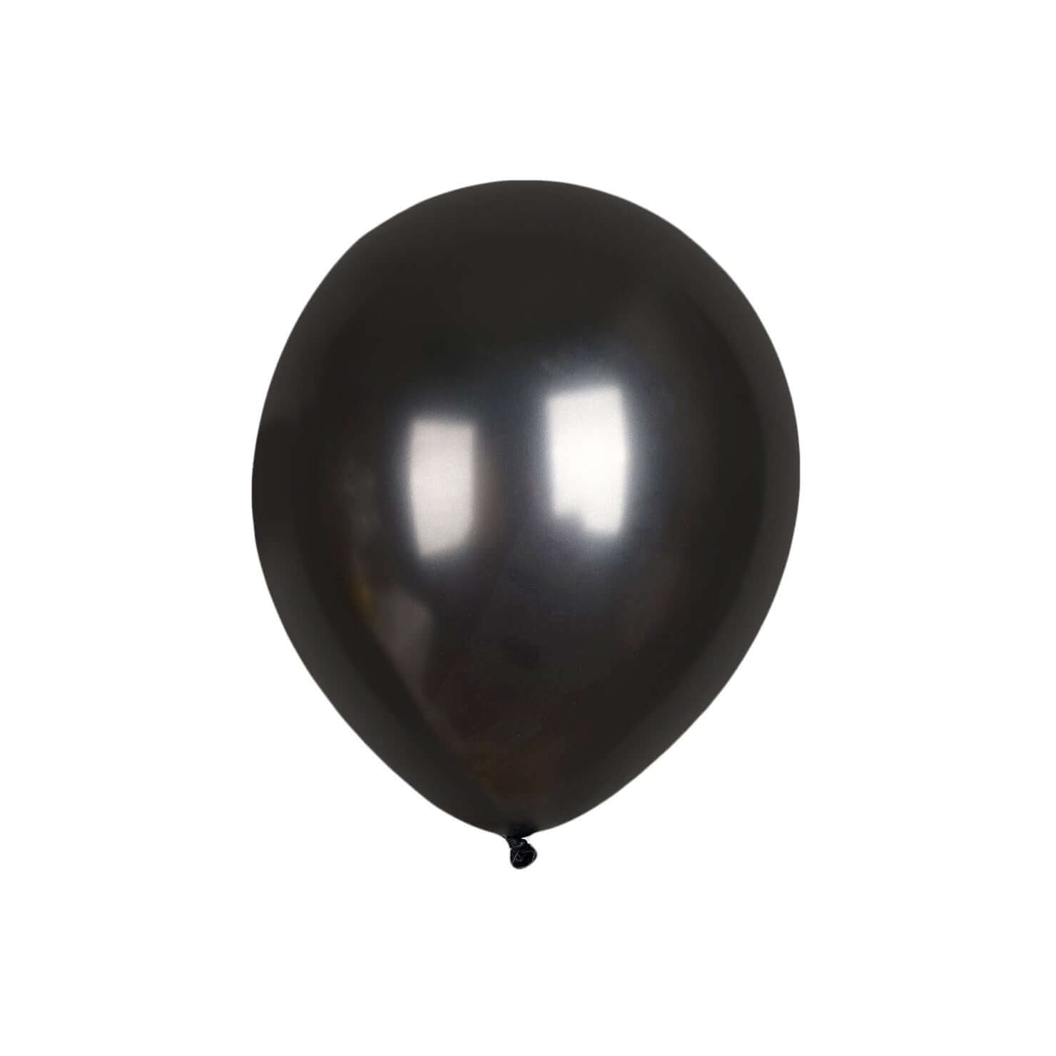 25 Pack 12" Shiny Pearl Black Latex Helium, Air or Water Balloons