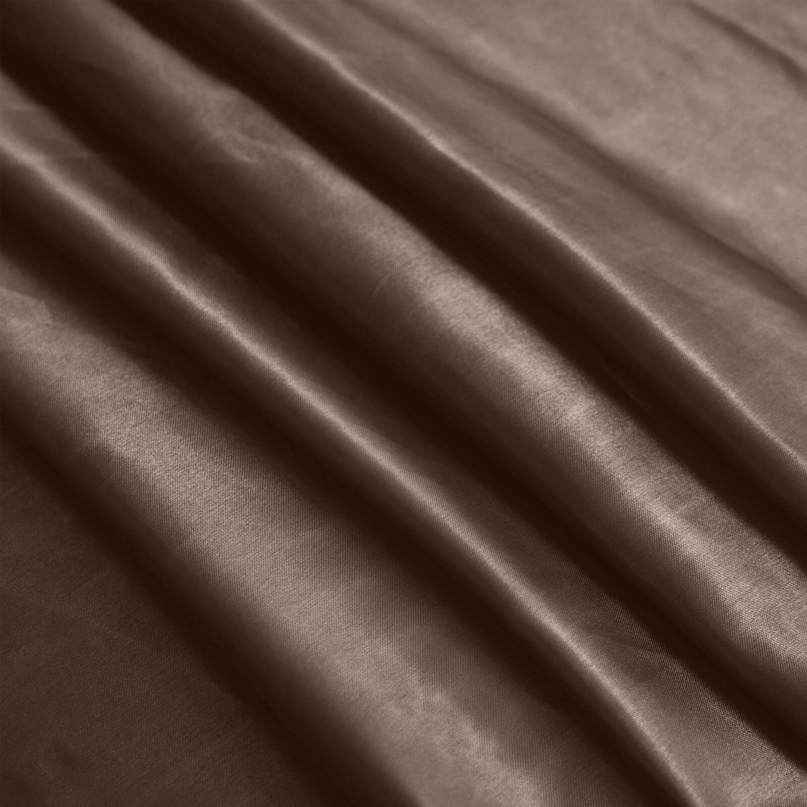 Satin 120" Round Tablecloth Chocolate - Stylish Seamless Table Cover