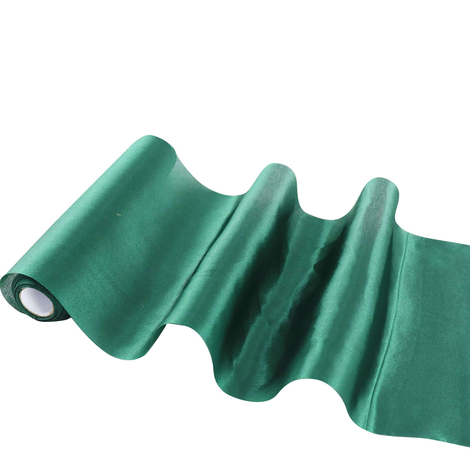 12"x10yd Hunter Emerald Green Satin Fabric Bolt, DIY Craft Wholesale Fabric