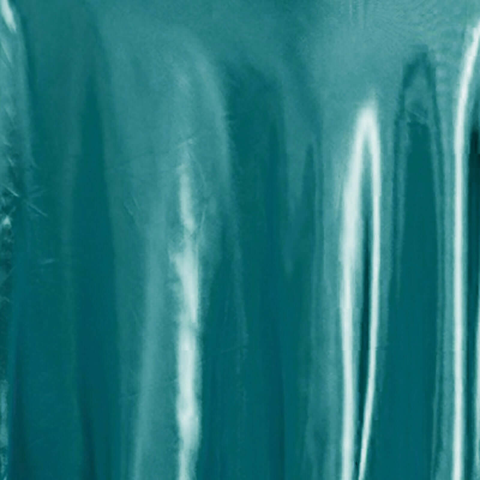 Satin 120" Round Tablecloth Turquoise - Stylish Seamless Table Cover