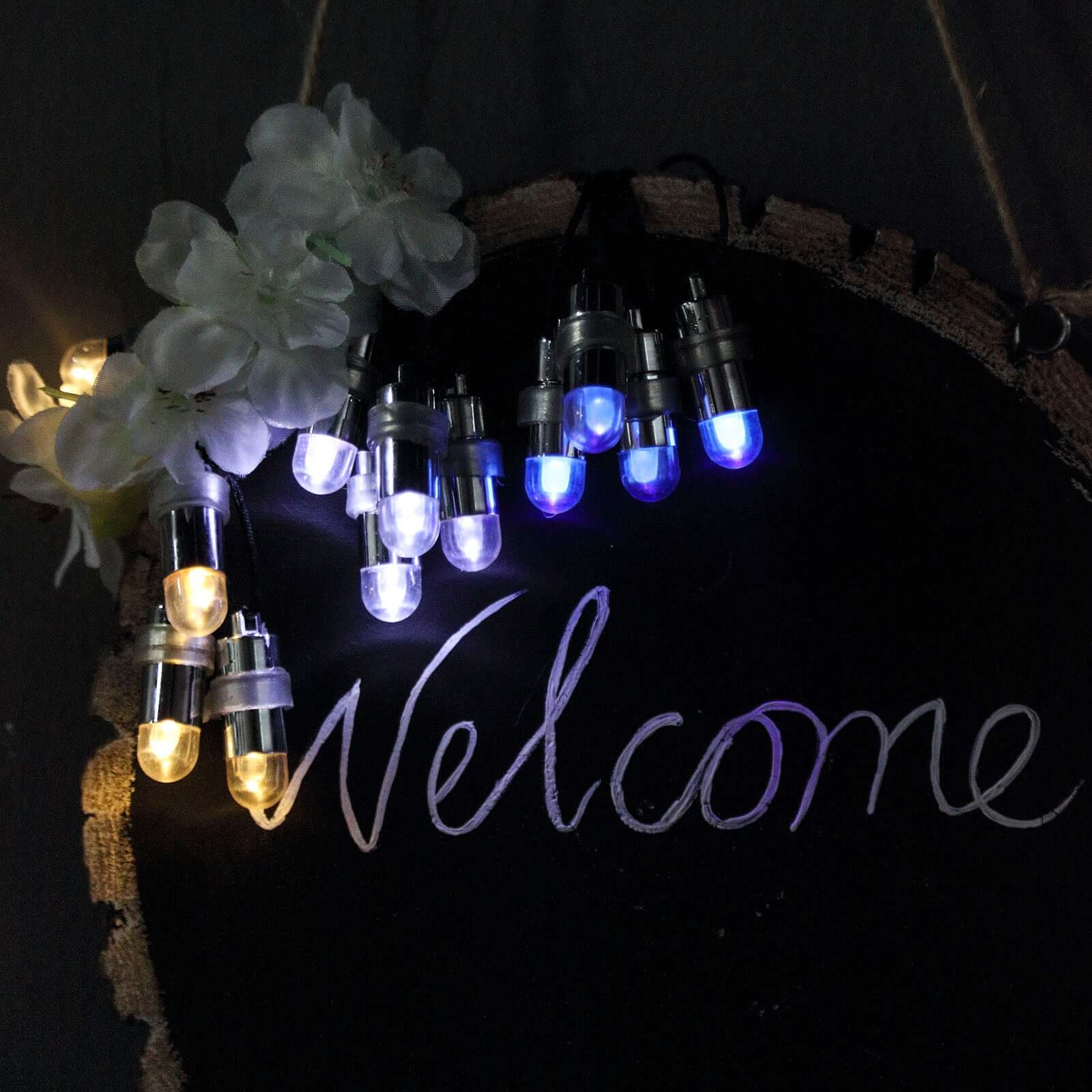 12-Pack Balloon Lights Bullet Design Warm White - Waterproof LED Centerpiece Filler Lights