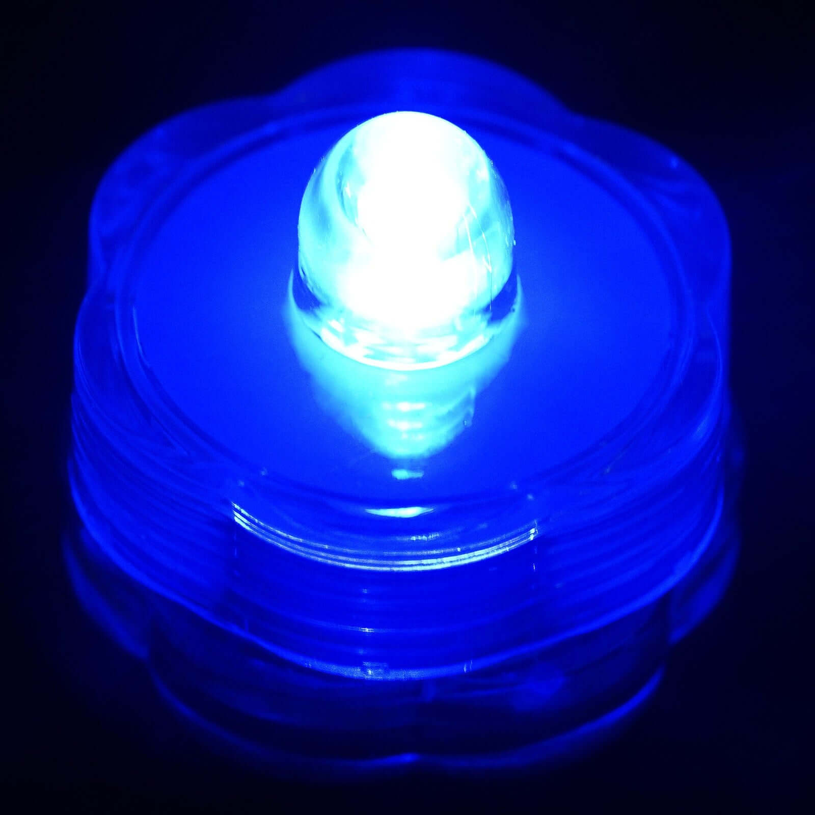 12-Pack LED Lights Flower Design - Submersible Waterproof Light Blue Battery Operated