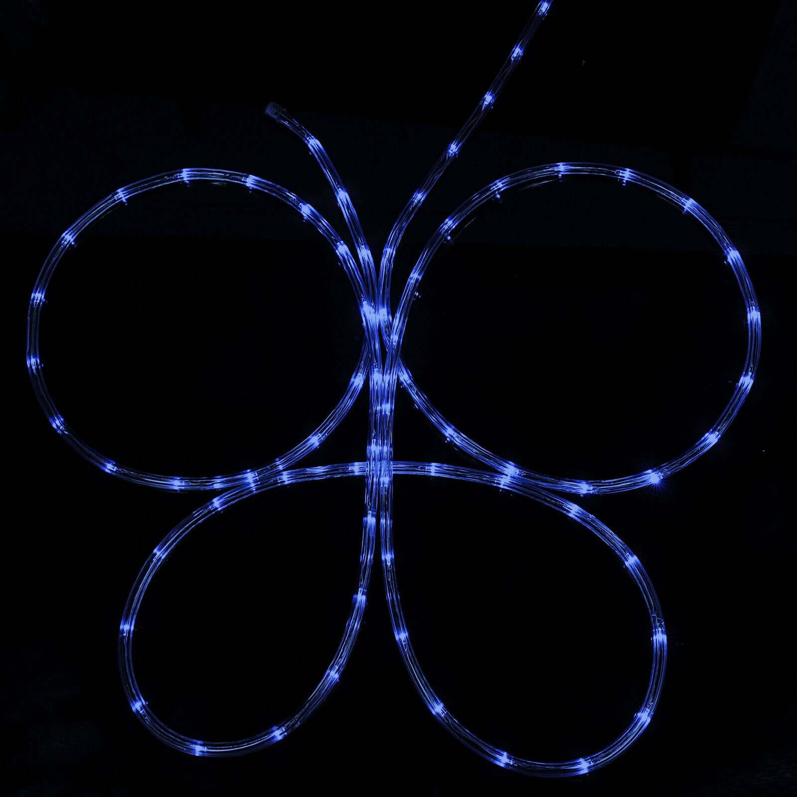 33ft Light Blue Waterproof Outdoor LED Rope Light, 120V With 250 Bright LEDs