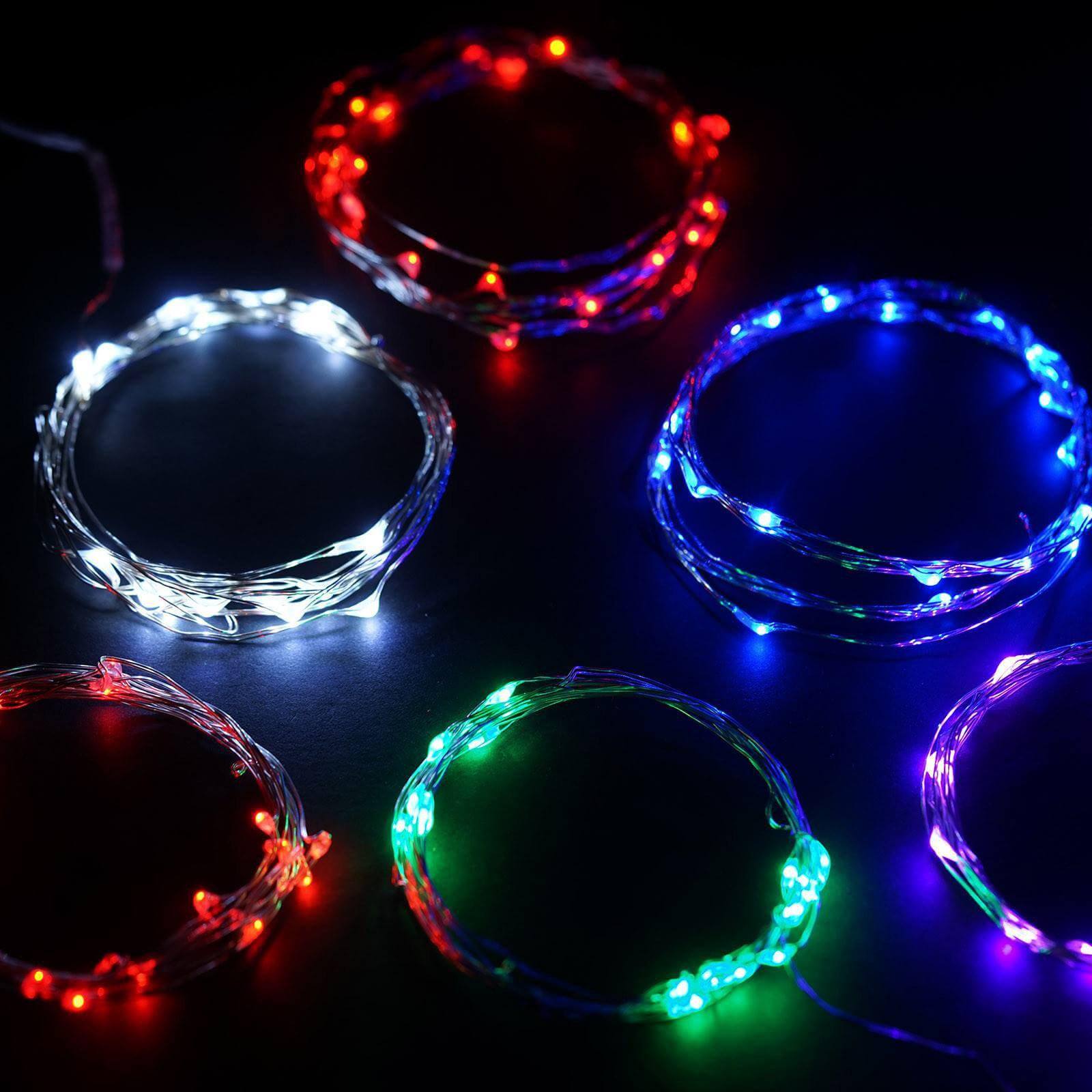 20 LED Micro Fairy String Lights Starry Bright Design White - Battery Operated Party Accent 90"