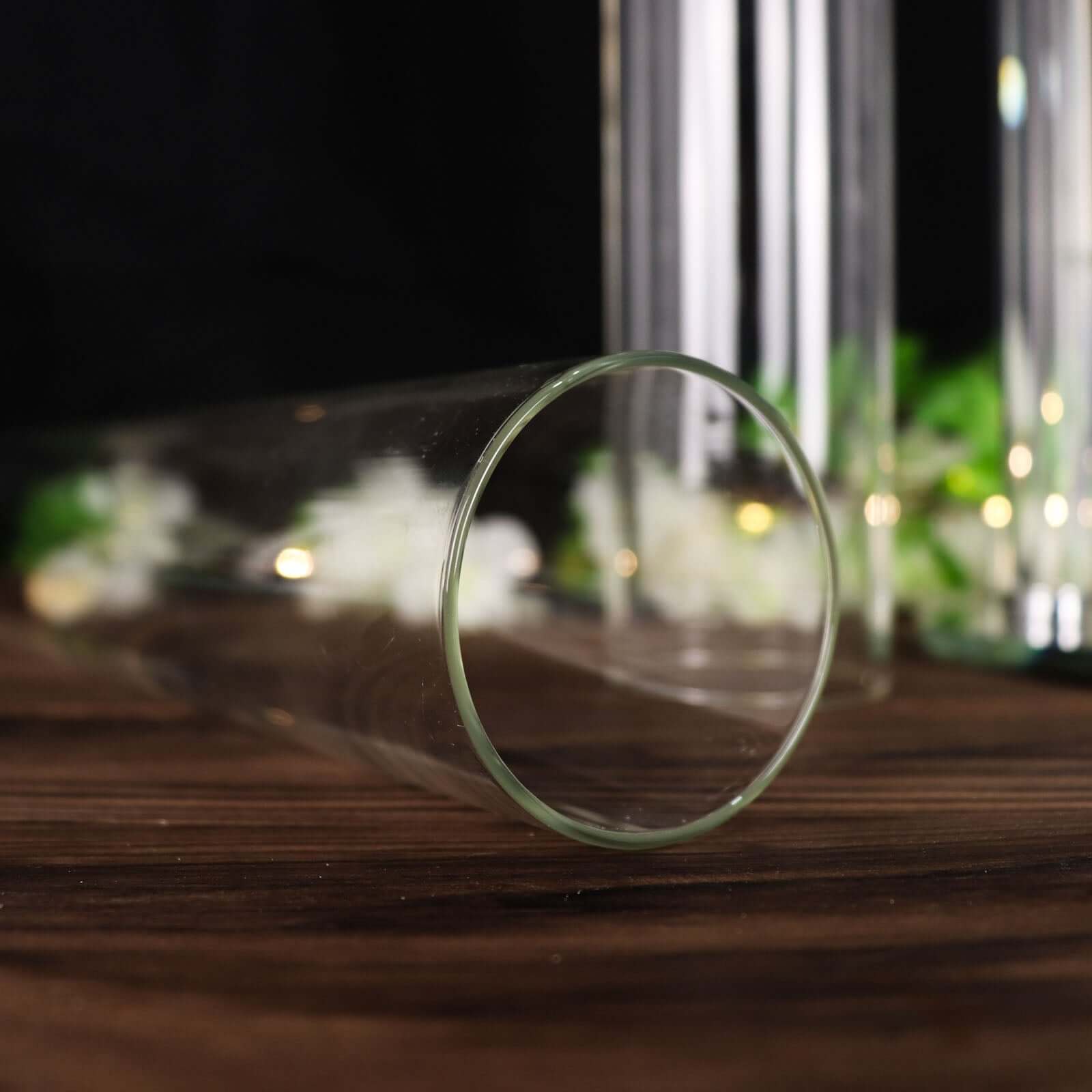 2-Pack Clear Glass Candelabra Shades Open End Hurricane Design - Sophisticated Table Centerpiece 10"