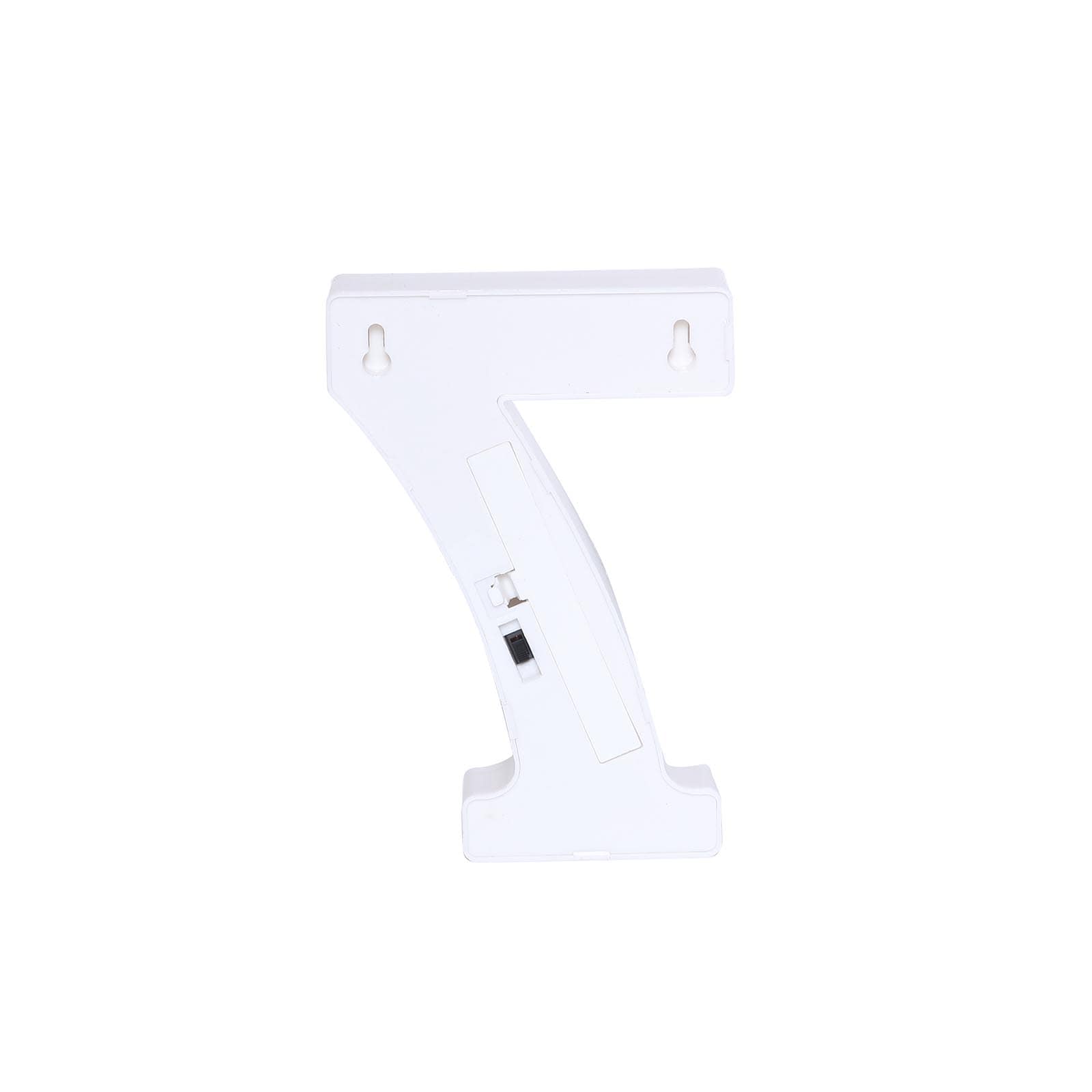 3D Marquee Number "7" Warm White 4 LED Lights Gold - Stylish Light-Up Accent for Events 6"