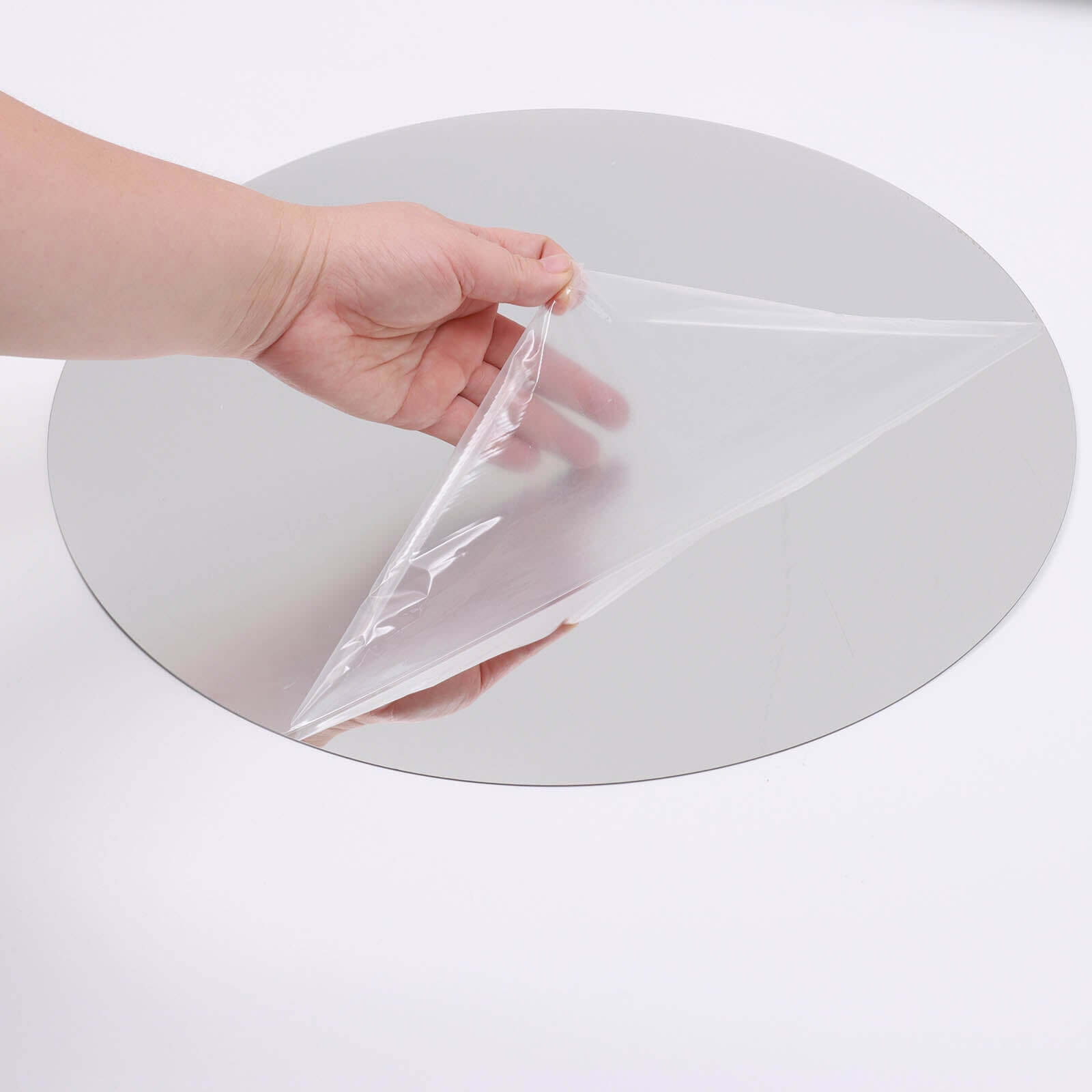 12 Pack Round Acrylic Mirror Wall Stickers, 16" Removable Wall Decals For Home Decor