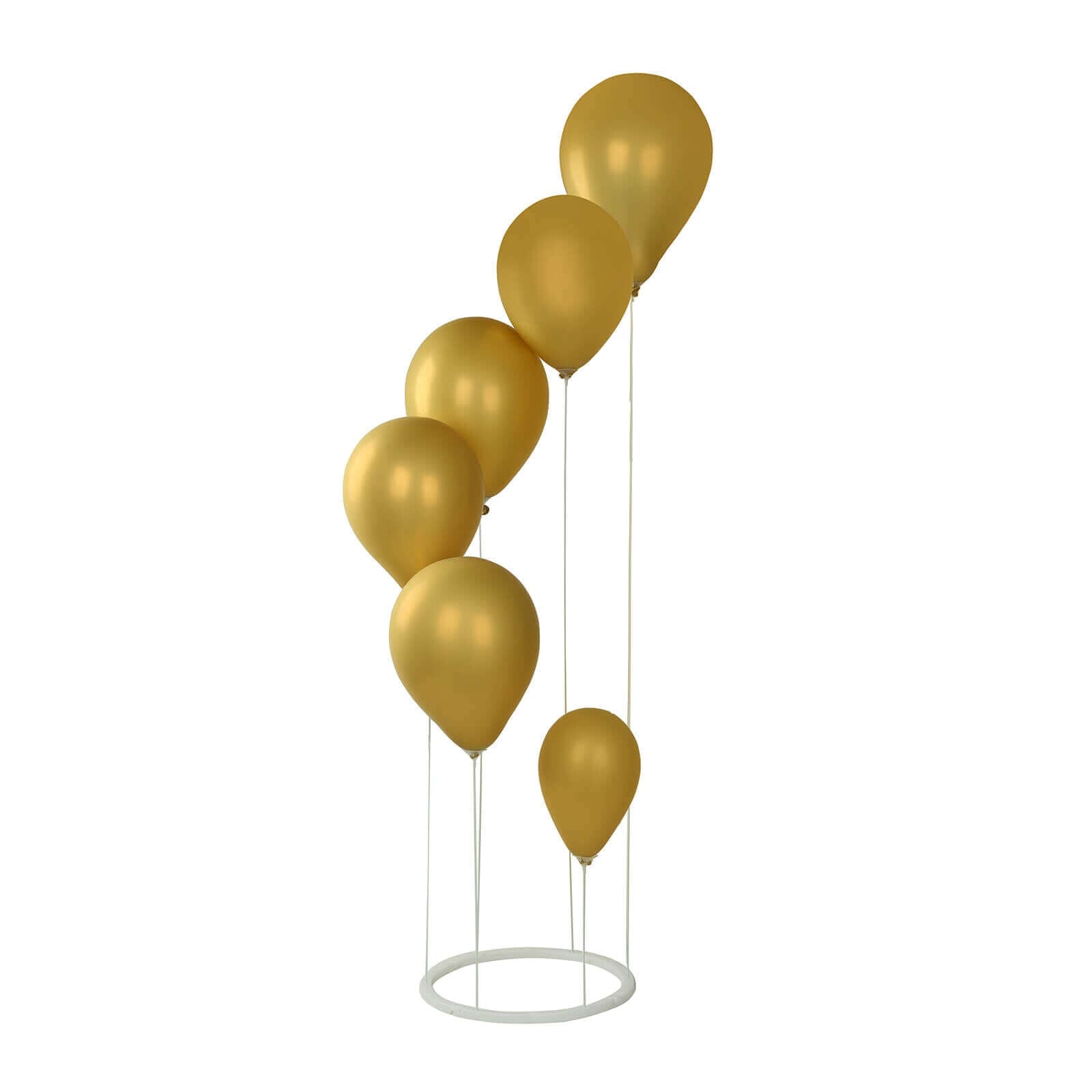2-Pack 3ft Floating Balloon Floor Stand Kit – White Spiral Balloon Holder with Round Base for Party Decorations
