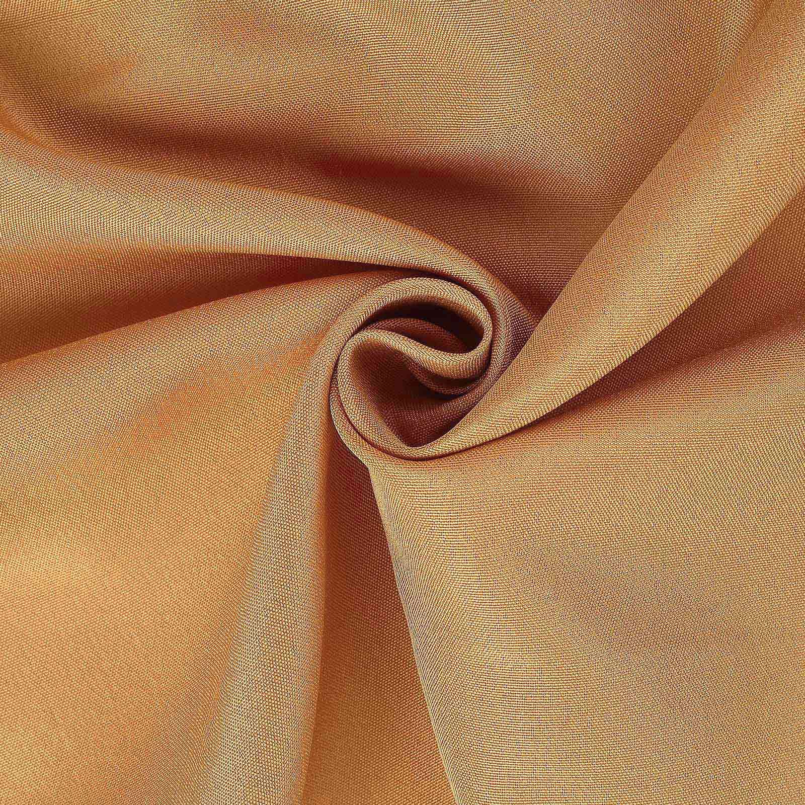 Polyester Slip On Banquet Chair Covers Gold - Stain-Resistant Reusable Durable Fabric