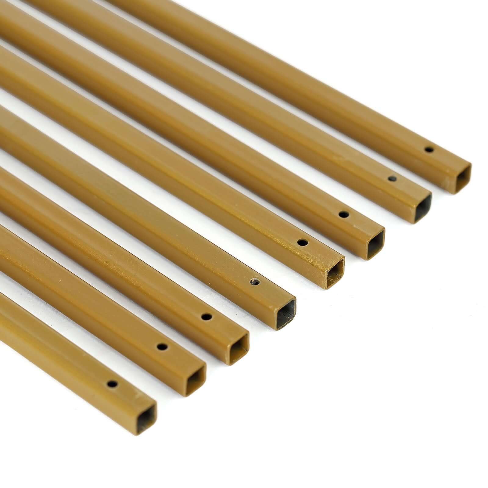 2-Pack Wedding Flower Stand Gold Metal Geometric Column Frame Rectangular - Versatile Floral Pedestal for Upscale Arrangements 48"