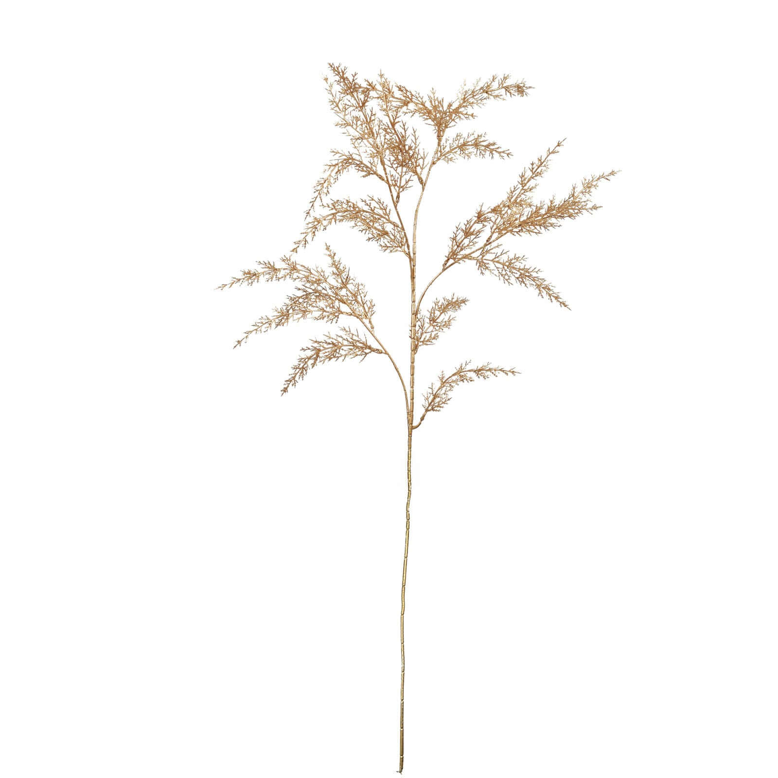 2 Stems 32" Metallic Gold Artificial Fern Leaf Branch Vase Filler