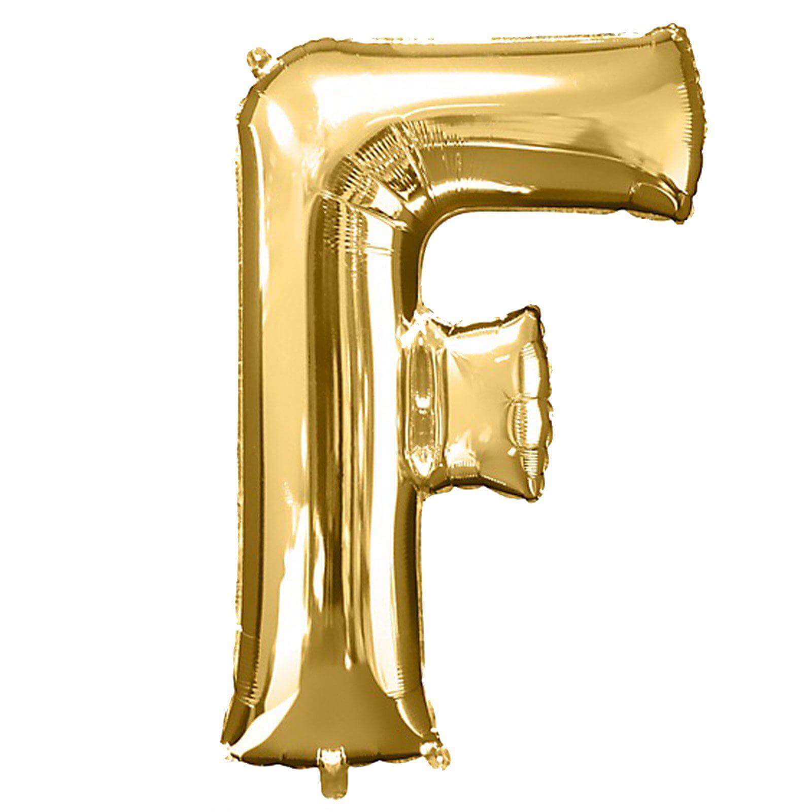 35" Gold Letter and Number Balloons, Shiny Metallic Mylar Foil Helium Air Balloons