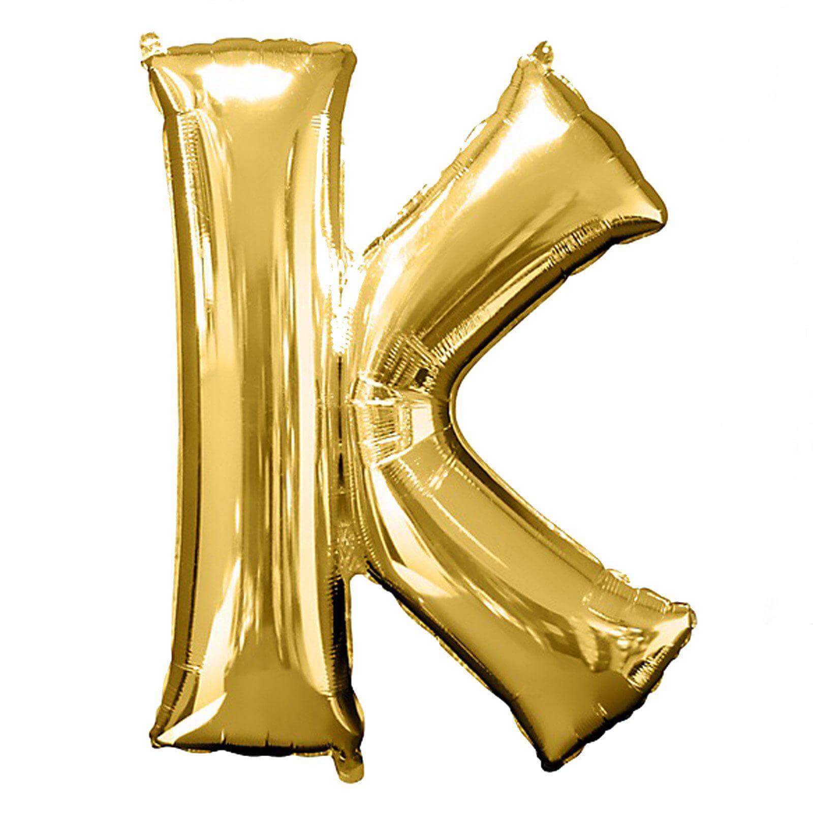 35" Gold Letter and Number Balloons, Shiny Metallic Mylar Foil Helium Air Balloons