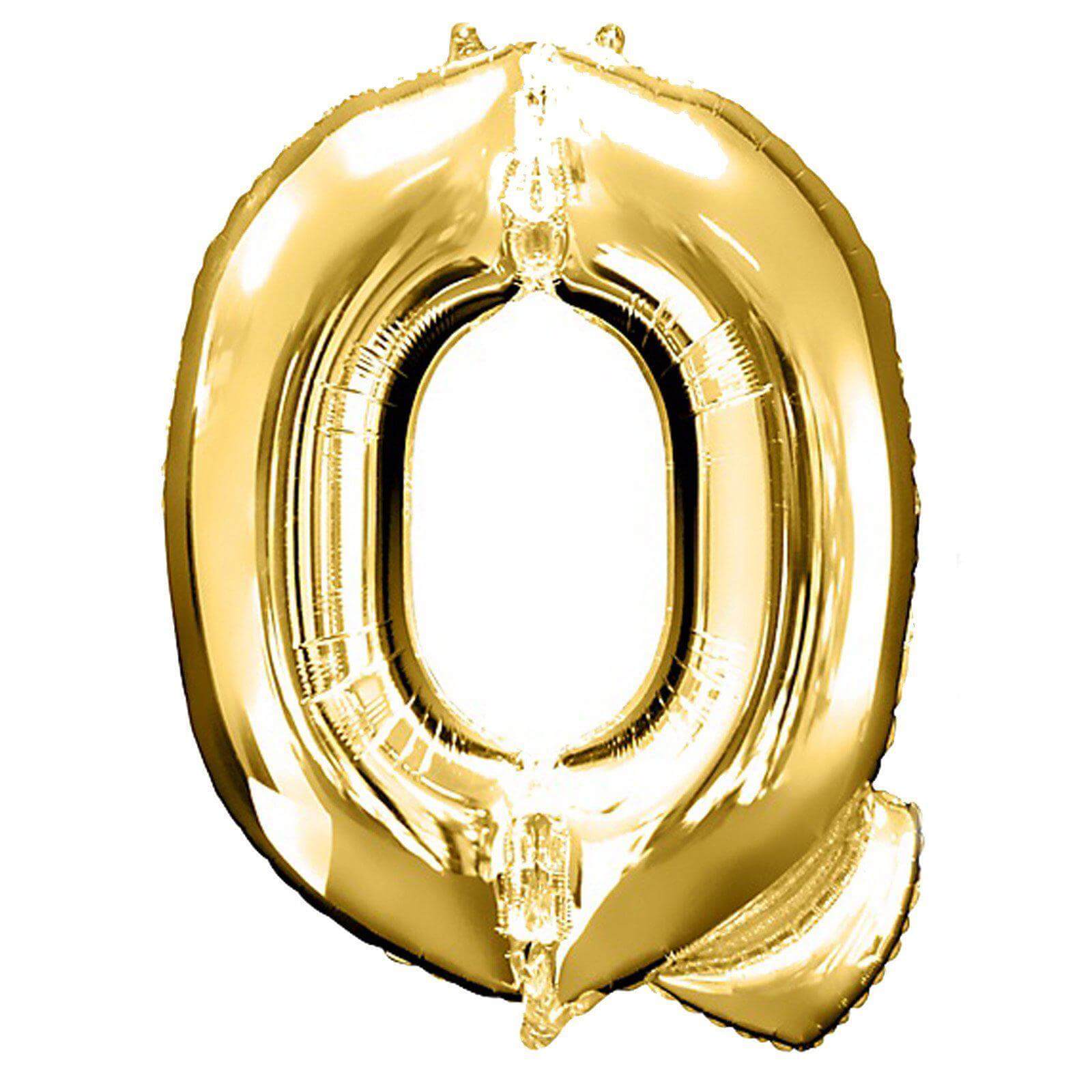35" Gold Letter and Number Balloons, Shiny Metallic Mylar Foil Helium Air Balloons