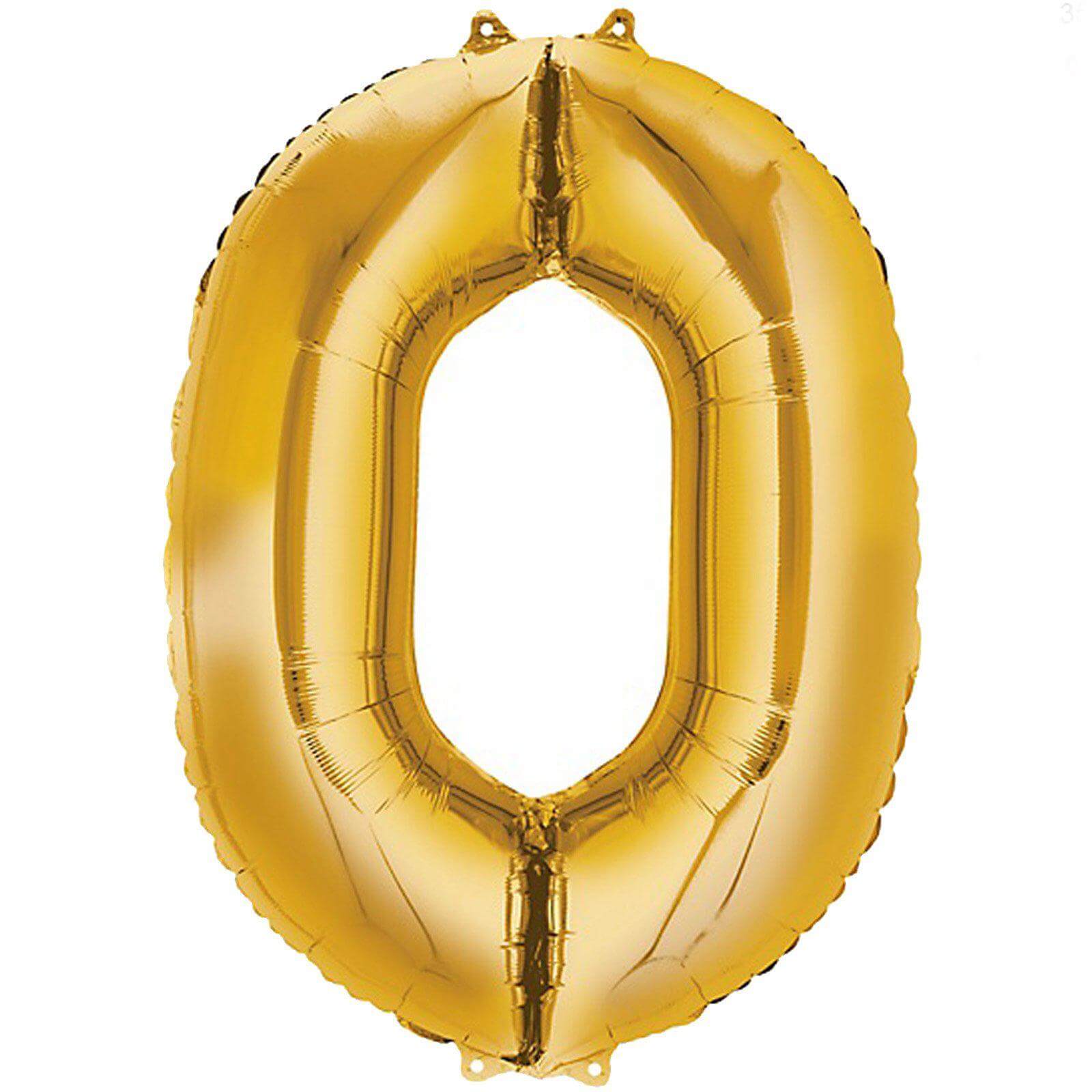 35" Gold Letter and Number Balloons, Shiny Metallic Mylar Foil Helium Air Balloons