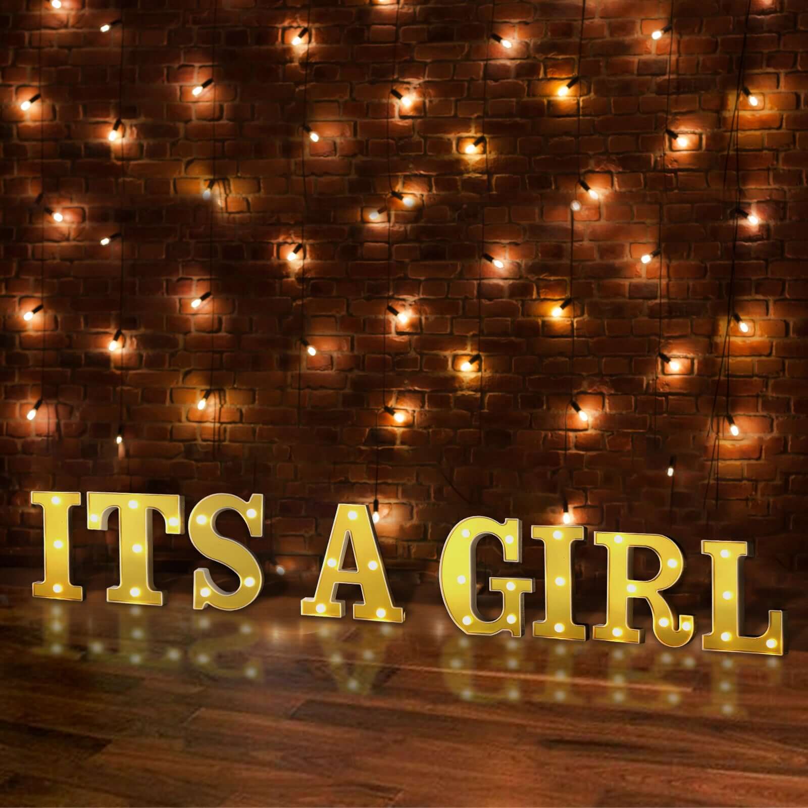 3D Marquee Letter "I" Warm White 3 LED Lights Gold - Chic Light-Up Decor for Events 6"