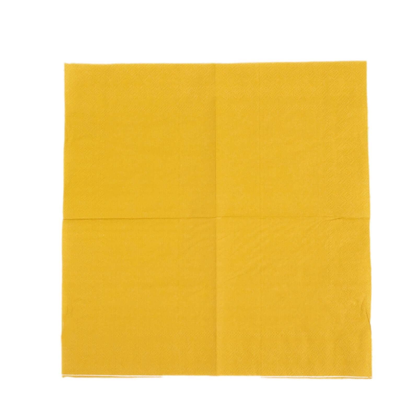 50-Pack Paper Beverage Napkins Gold - 2 Ply Disposable Soft 18GSM Cocktail Napkins for Events 5"x5"