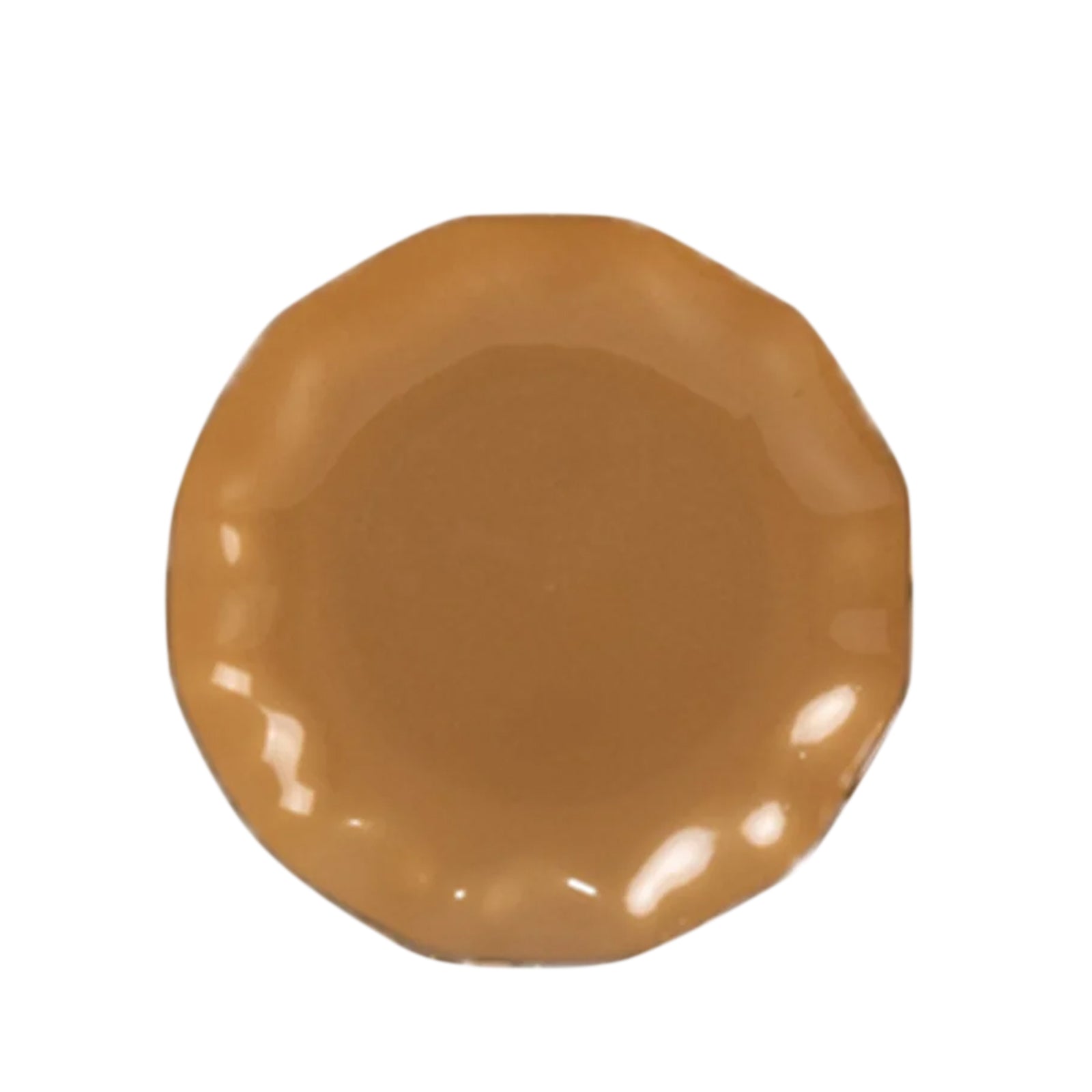 10-Pack Plastic Round 6" Dessert Plates in Gold with Ruffled Rim - Sturdy Disposable Salad Appetizer Dinnerware for Classy Events & Banquets