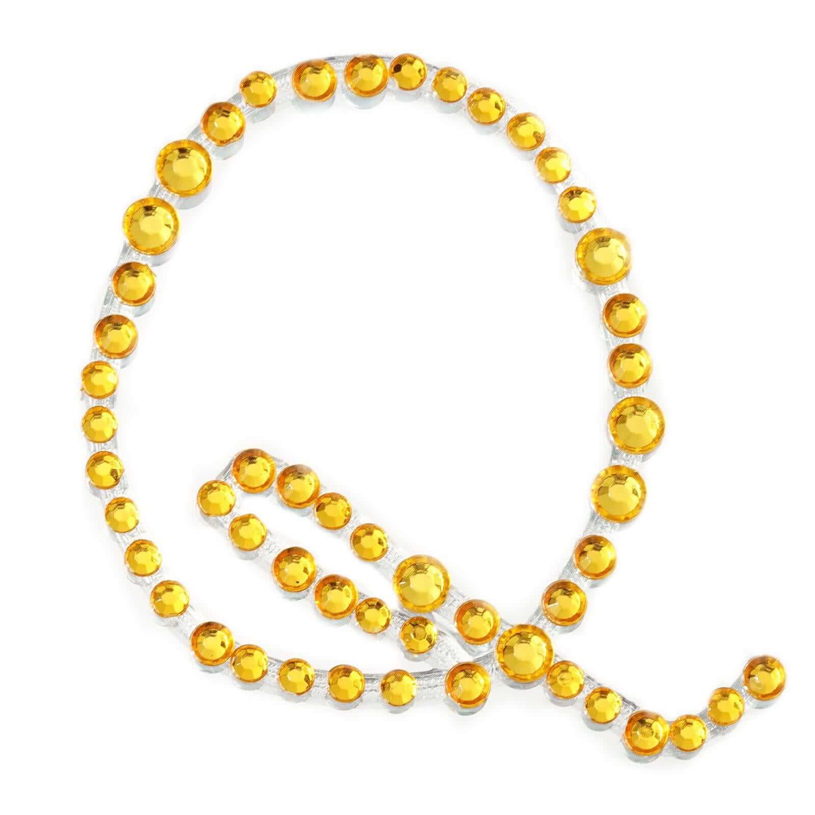 12 Pack | 1.5" Gold Rhinestone Monogram Letter Jewel Sticker Self Adhesive DIY Diamond Decor - and