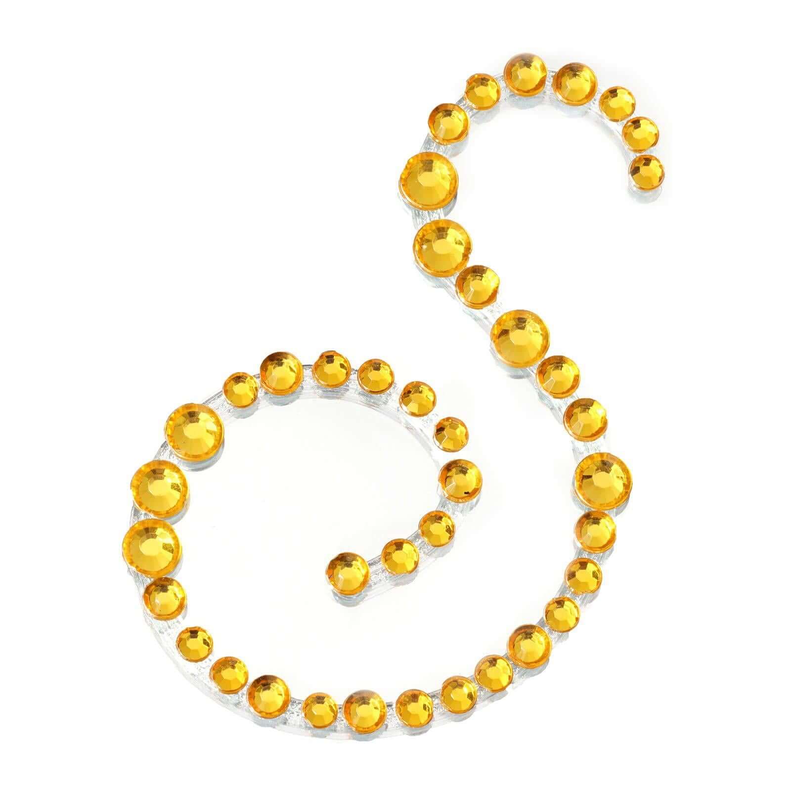 12 Pack | 1.5" Gold Rhinestone Monogram Letter Jewel Sticker Self Adhesive DIY Diamond Decor - and