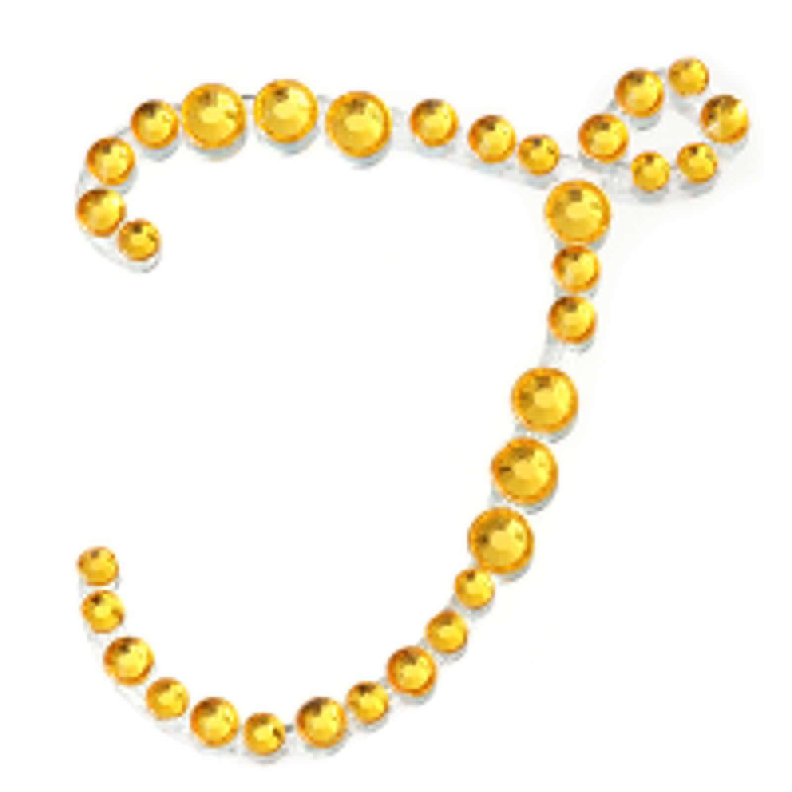 12 Pack | 1.5" Gold Rhinestone Monogram Letter Jewel Sticker Self Adhesive DIY Diamond Decor - and