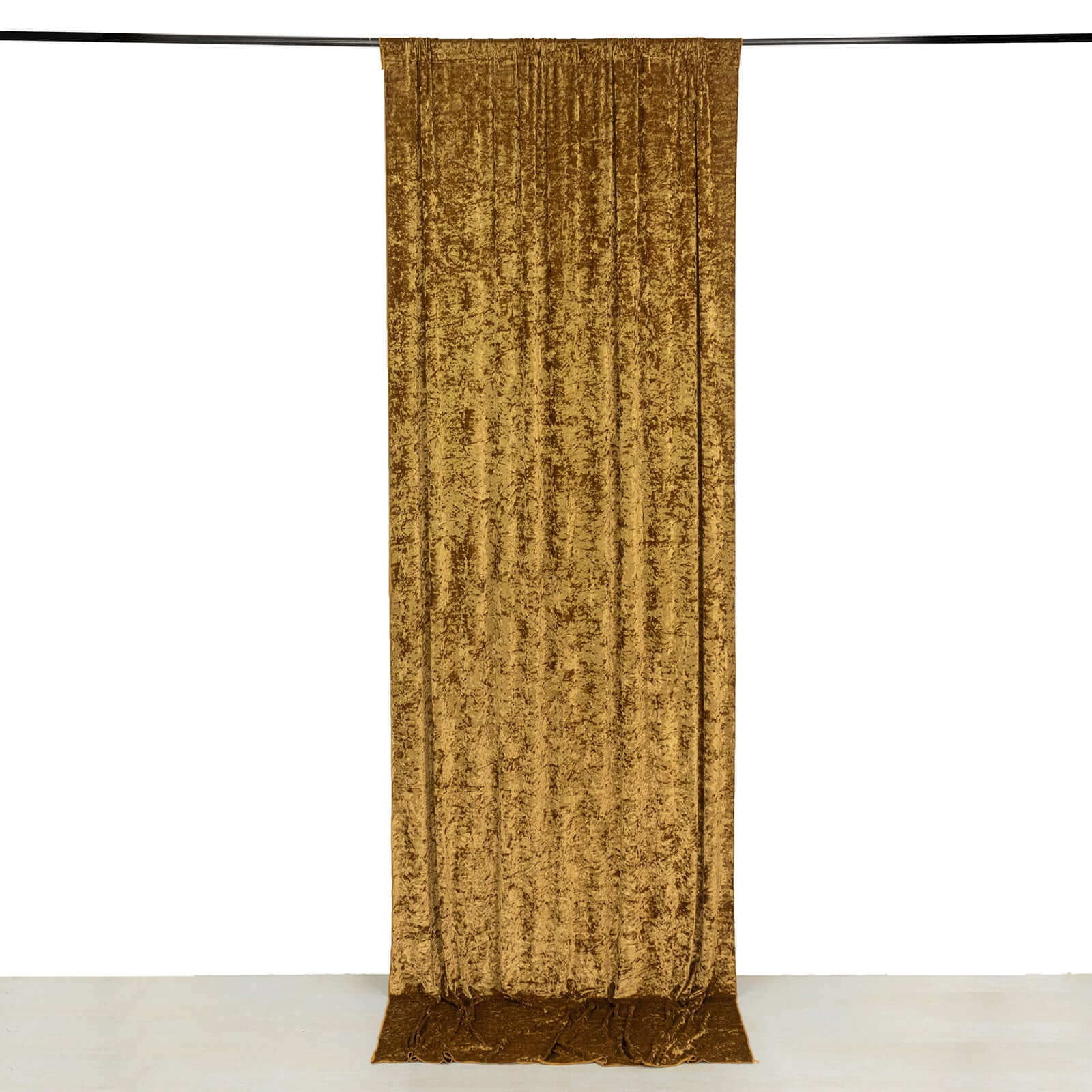 5ftx12ft Gold Premium Smooth Velvet Event Curtain Drapes, Privacy Backdrop Event Panel with Rod Pocket