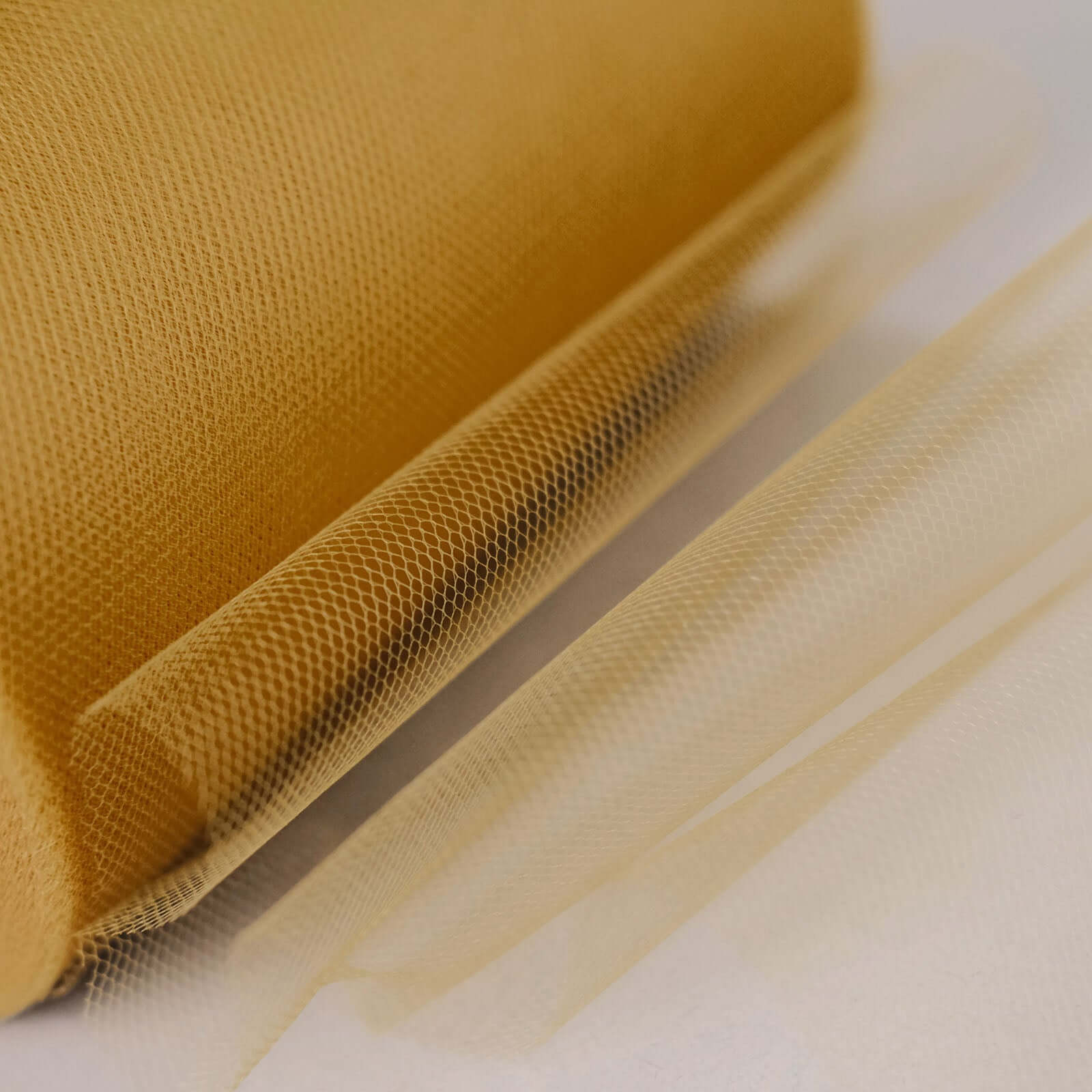 6"x100 Yards Gold Tulle Fabric Bolt, Sheer Fabric Spool Roll For Crafts