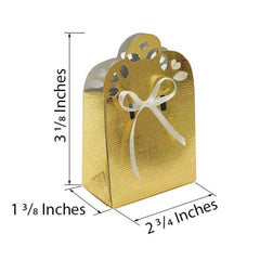 100 Pack Chocolate Brown Sacchetto Gift Box Wedding Candy Favor Bag