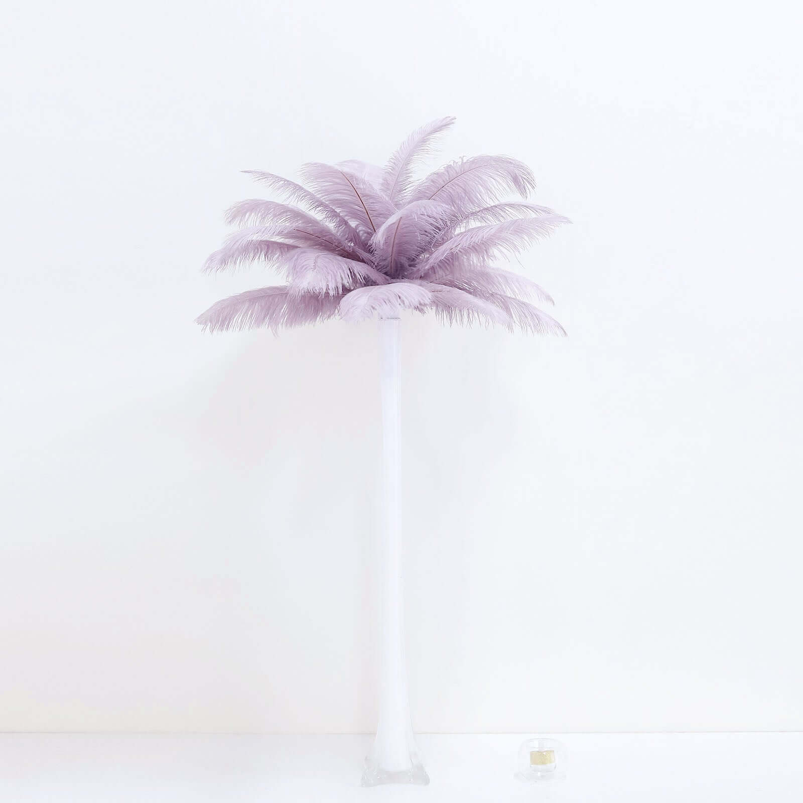 12 Pack 13"-15" Violet Amethyst Natural Plume Real Ostrich Feathers, DIY Centerpiece Fillers