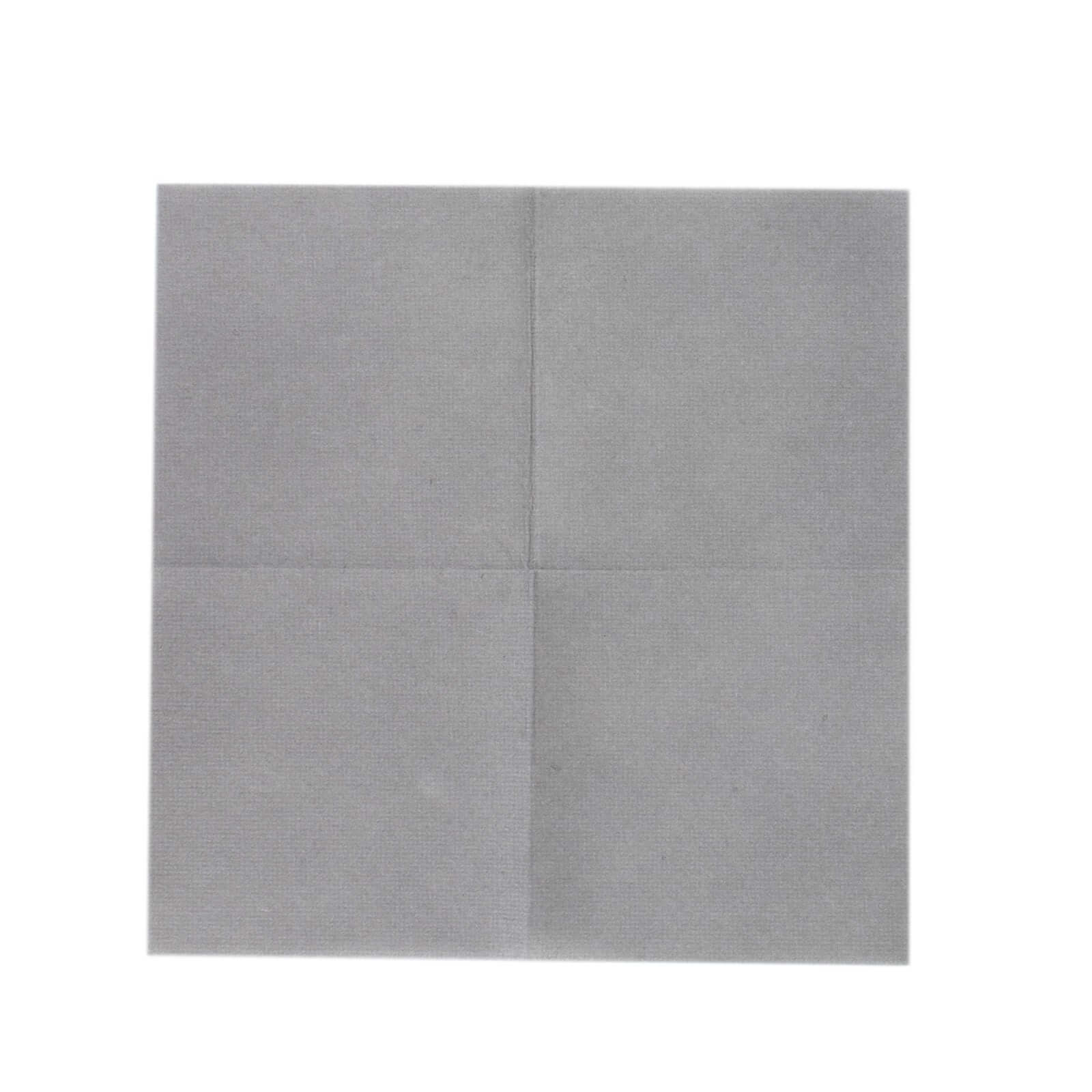 20-Pack Paper Linen-Like Cocktail Napkins Silver - Disposable 5"x5" Airlaid Soft Napkins
