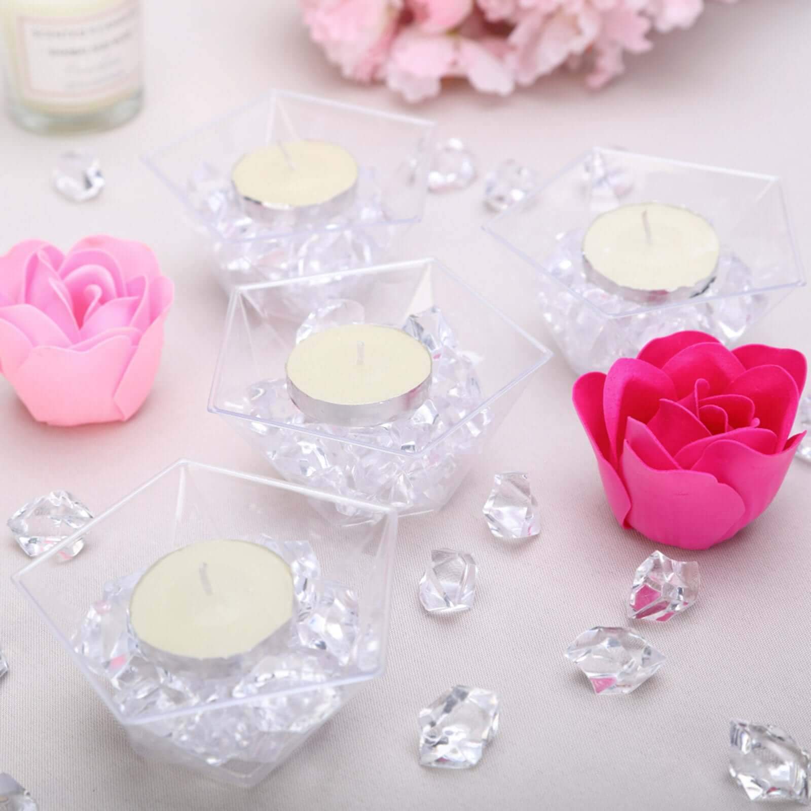 300 Pcs Acrylic Ice Bead Vase Fillers Large Clear - Stylish DIY Craft Crystals for Event Decor & Wedding Tables