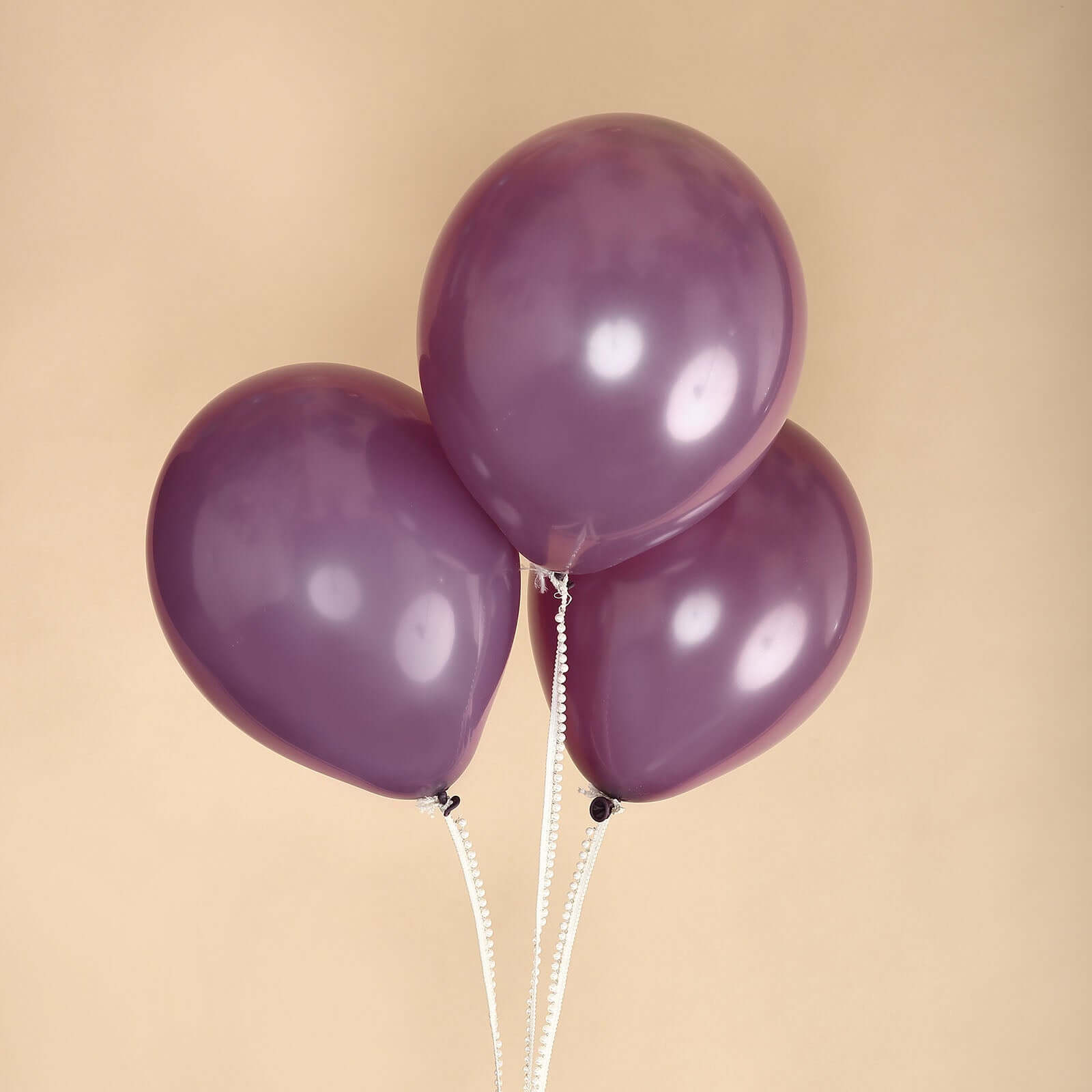 25 Pack 12" Matte Pastel Eggplant Helium or Air Latex Party Balloons