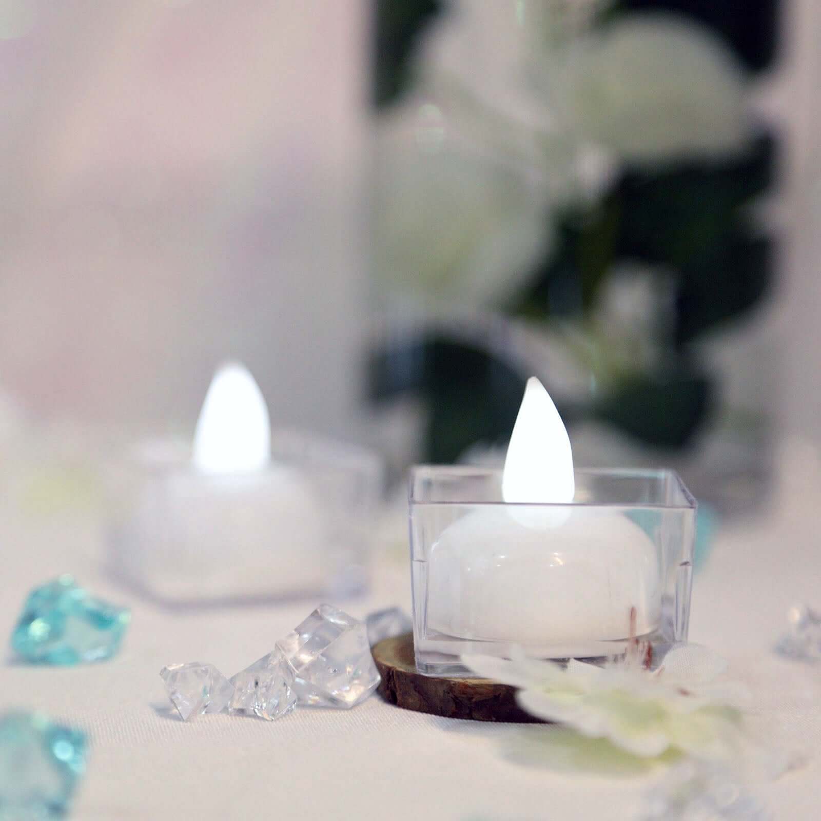 12-Pack Tealight Candles Flameless Design White - Waterproof Floating LED Lighting