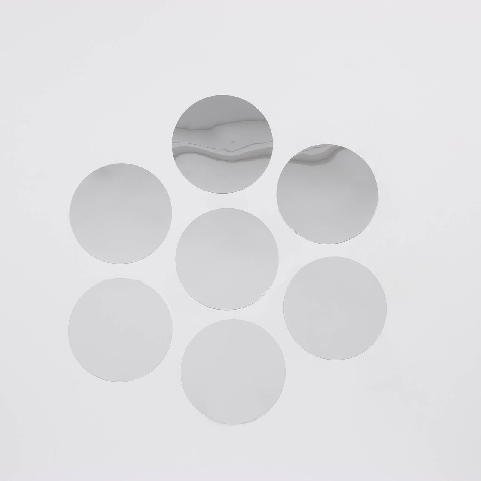 12 Pack Round Acrylic Mirror Wall Stickers, 10" Removable Wall Decals For Home Decor