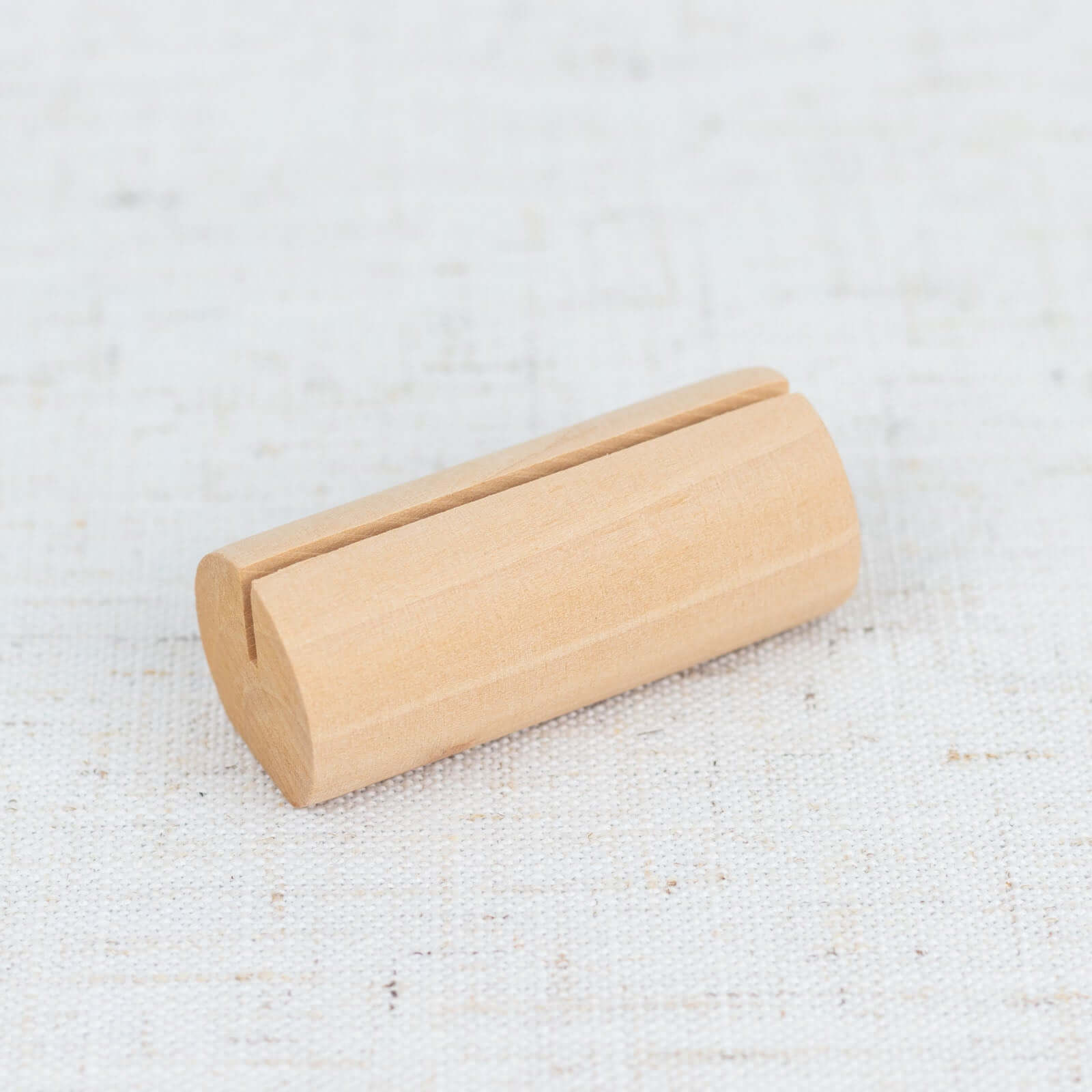 10-Pack Wooden Place Card Holders Farmhouse Cylindrical Design Natural - Rustic Table Number Stands 2"