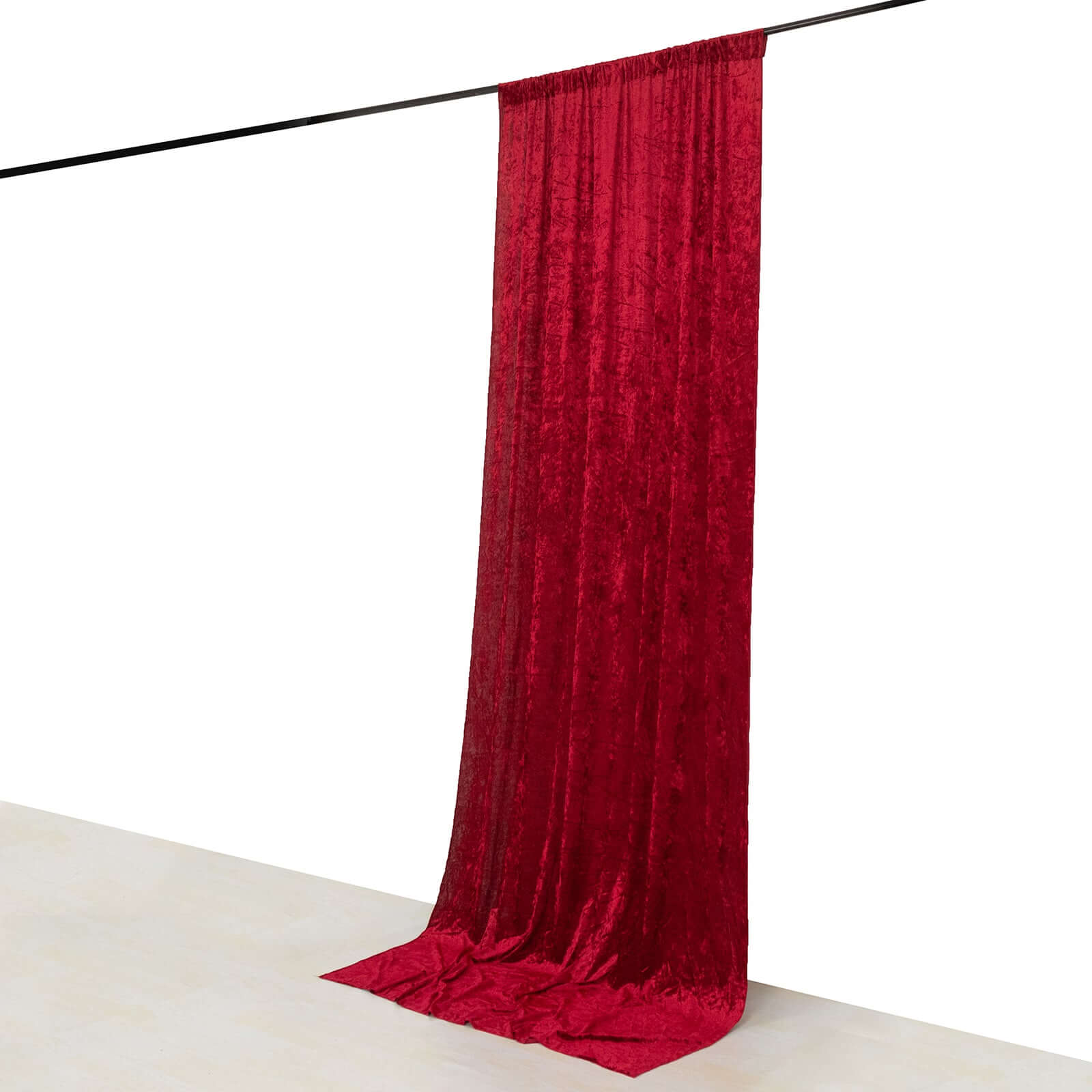 5ftx12ft Red Premium Smooth Velvet Event Curtain Drapes, Privacy Backdrop Event Panel with Rod Pocket
