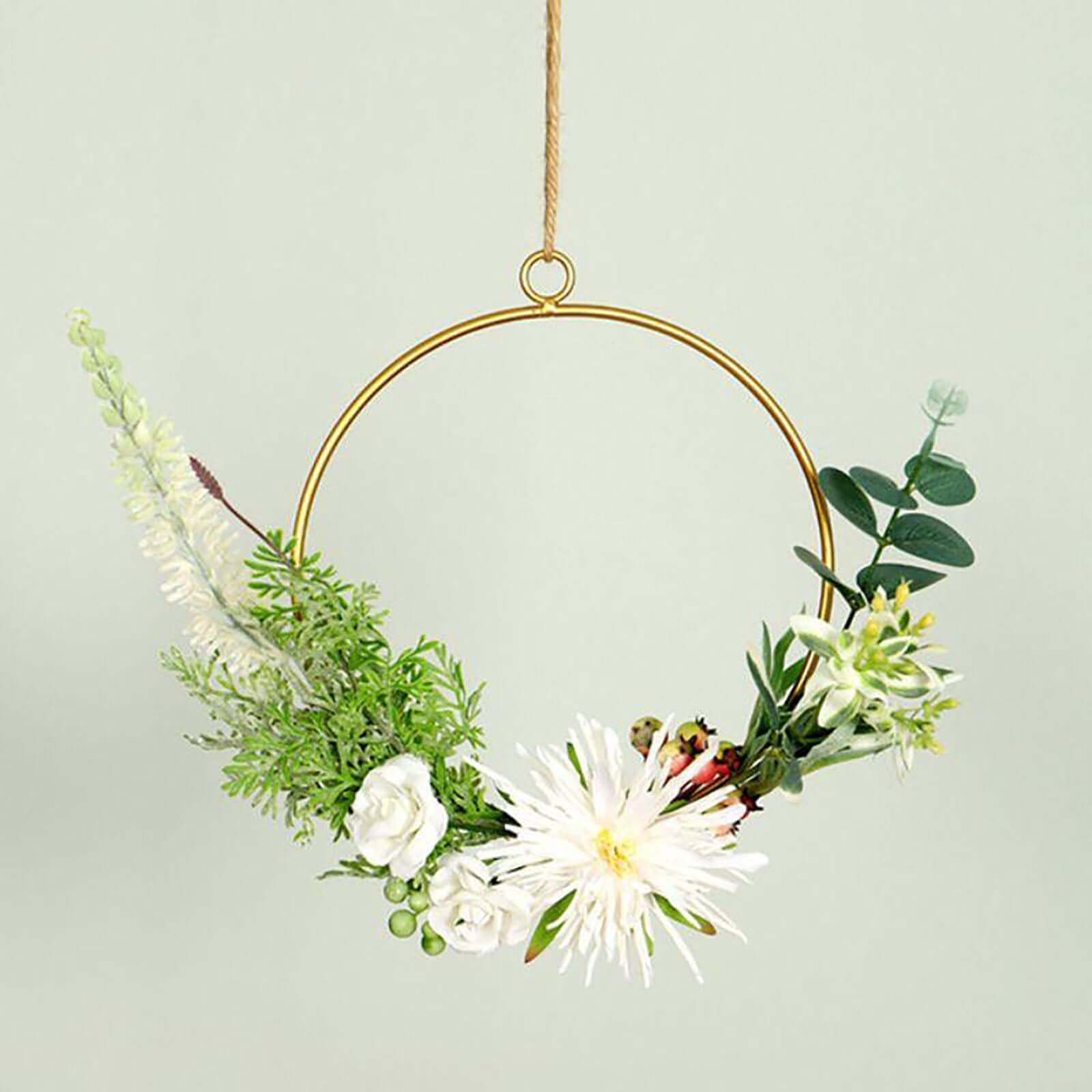 32" Gold Heavy Duty Metal Hoop Wreath, Floral Hoop